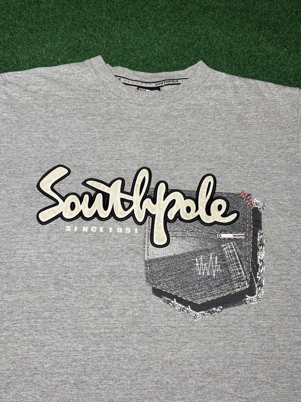 Southpole Vintage 90s Y2K Southpole Hip Hip Grunge Baggy Gray T Shirt Size US M / EU 48-50 / 2 - 2 Thumbnail