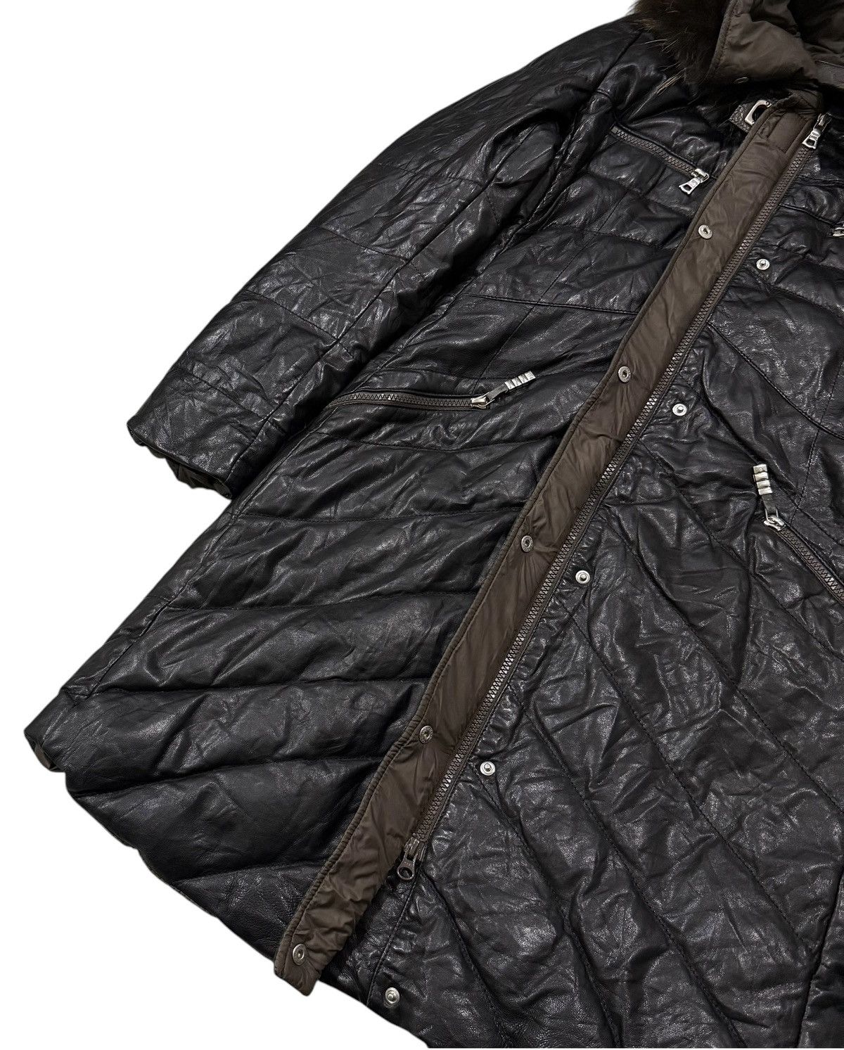 Leather Vintage AFG 1972 Puffer Goose Down Leather Jacket Size S / US 4 / IT 40 - 18 Thumbnail