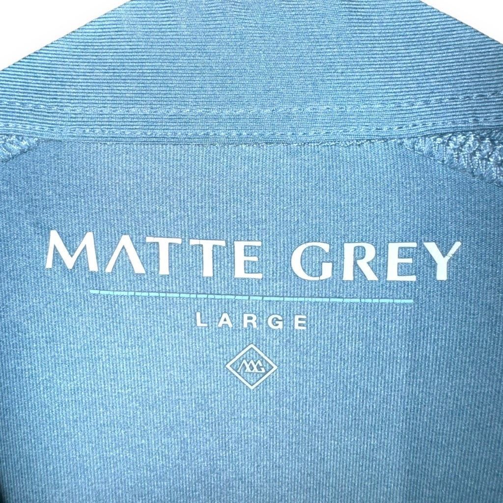 Grey Ant Blue Haus of Grey Matte Performance Golf Polo Shirt Size L Size US L / EU 52-54 / 3 - 2 Thumbnail