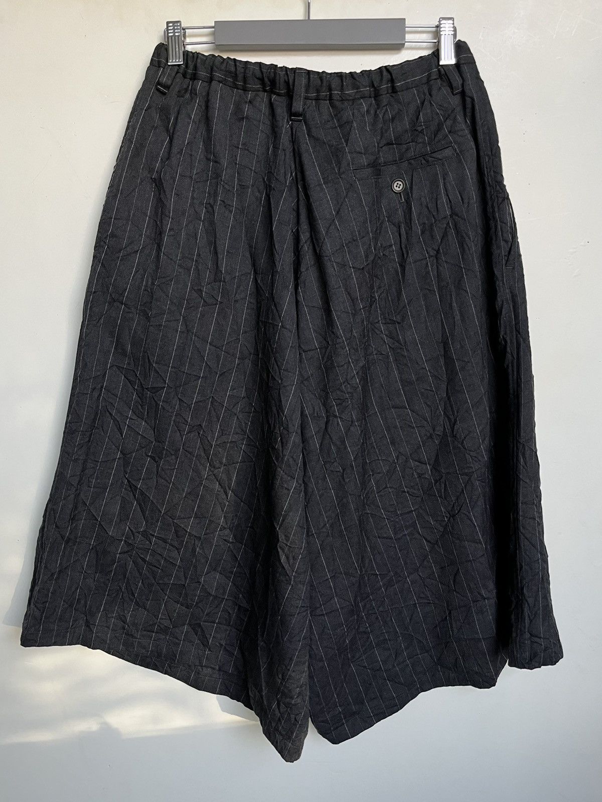 Y's × Yohji Yamamoto Vintage Wide Pinstripe Hakama Pants Size 27" / US 4 / IT 40 - 2 Thumbnail
