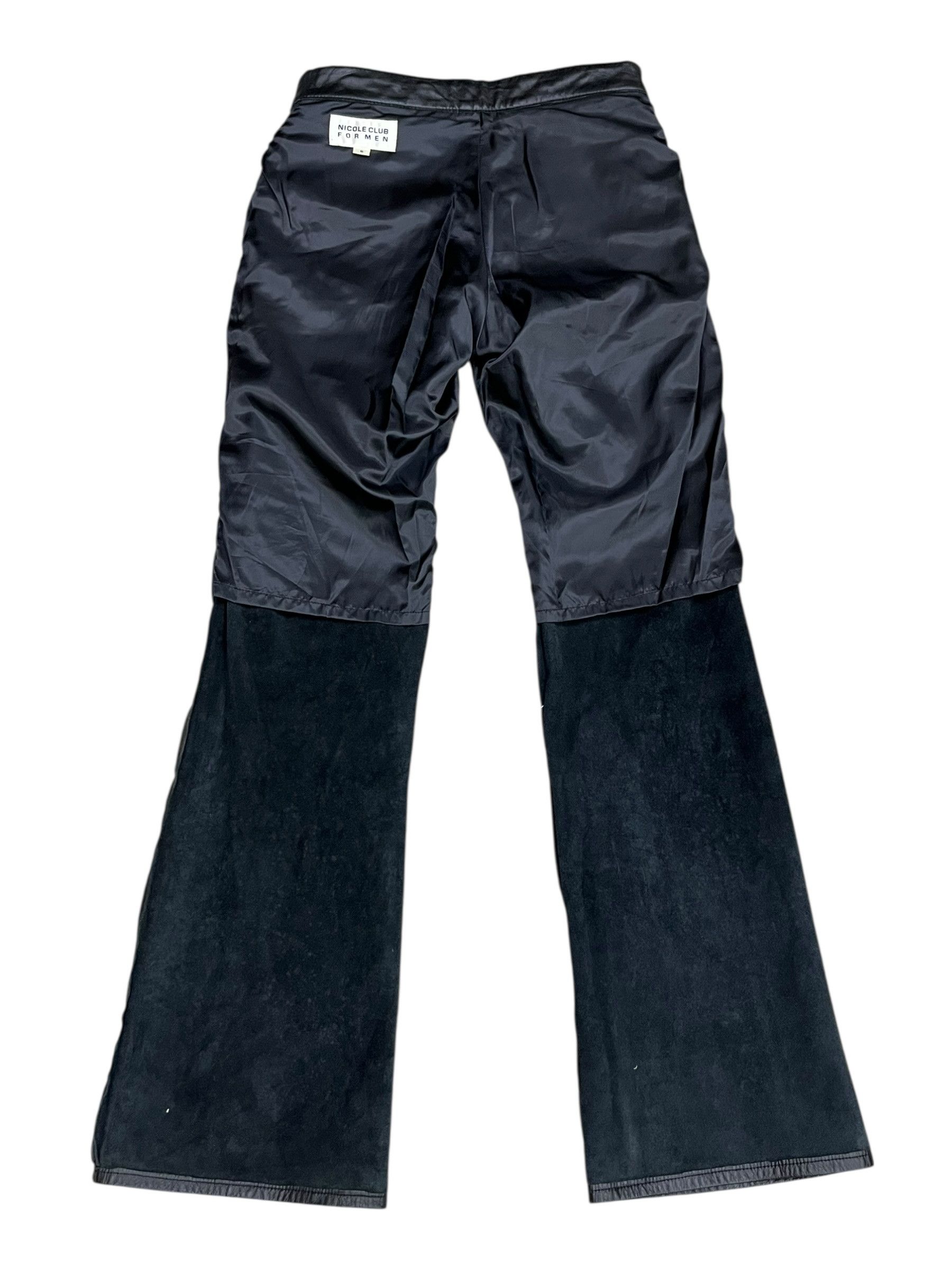 Genuine Leather 🔥90’s NICOLE MATSUDA Black Punk Flare Light Leather Pants Size US 28 / EU 44 - 5 Thumbnail