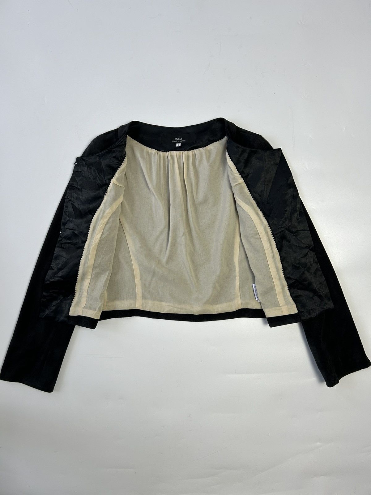 Designer × Japanese Brand × Yohji Yamamoto YOHJI YAMAMOTO INED BLACK SUEDE JACKET Size ONE SIZE - 2 Thumbnail
