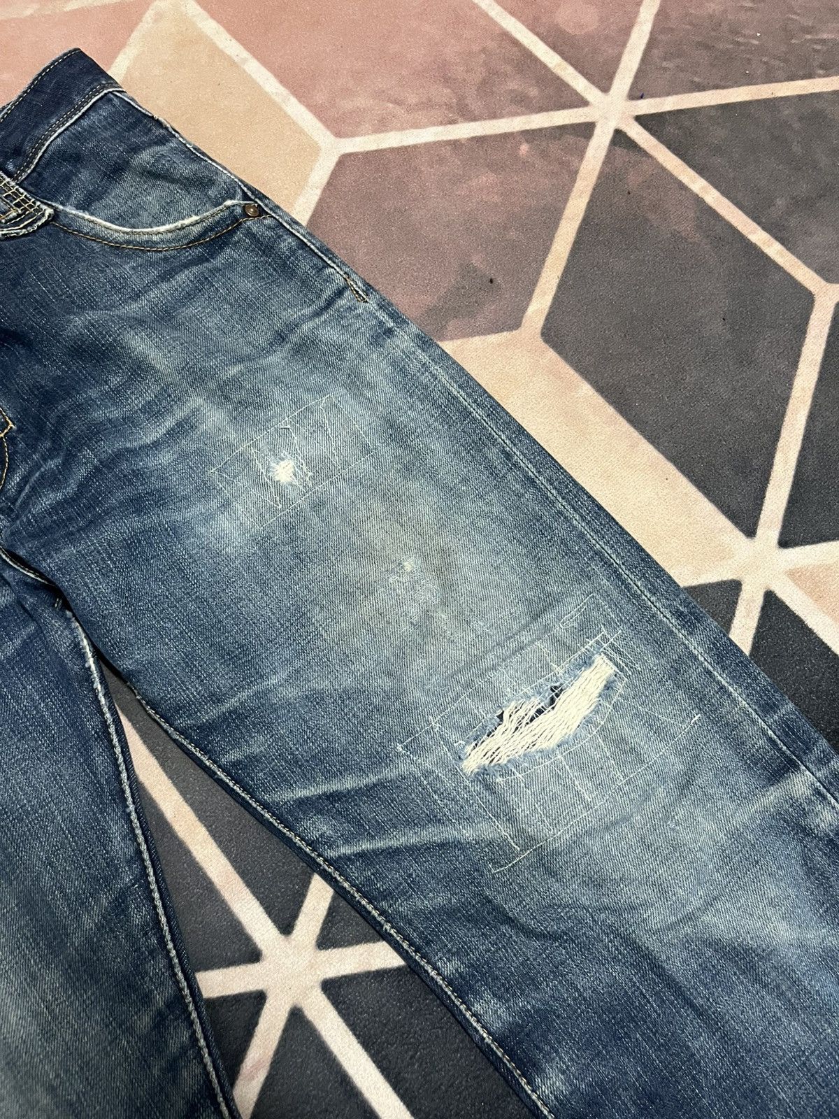 R.Newbold R Newbold Low Waist Patches Jeans Size US 34 / EU 50 - 5 Thumbnail
