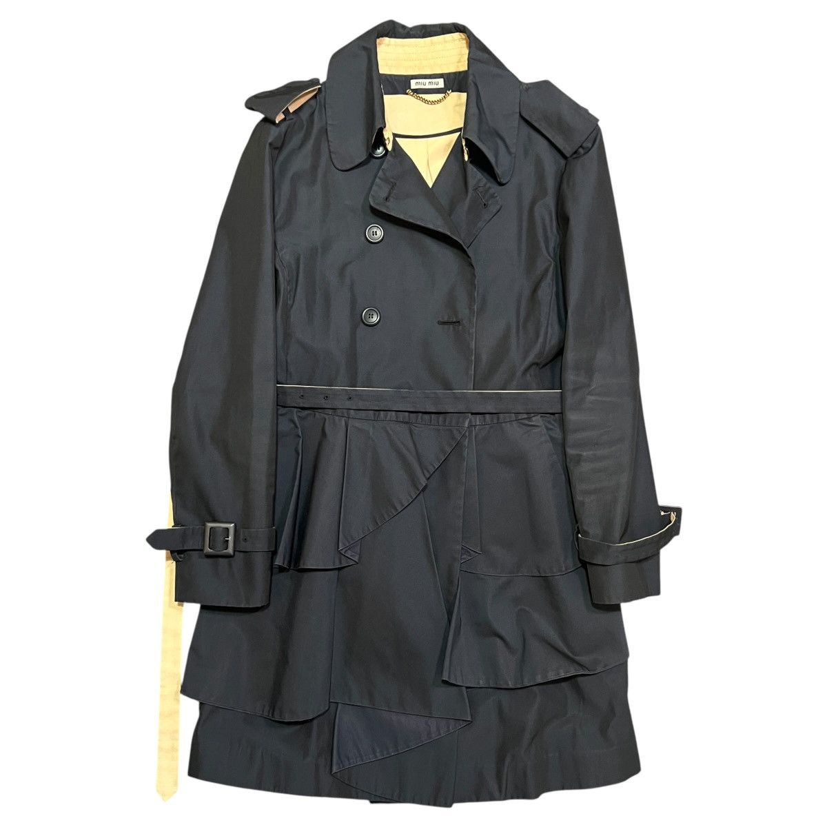 Miu Miu MIU MIU 2011ss Nylon Fringe Pleats Trench Coat 42 Size M / US 6-8 / IT 42-44 - 1 Thumbnail