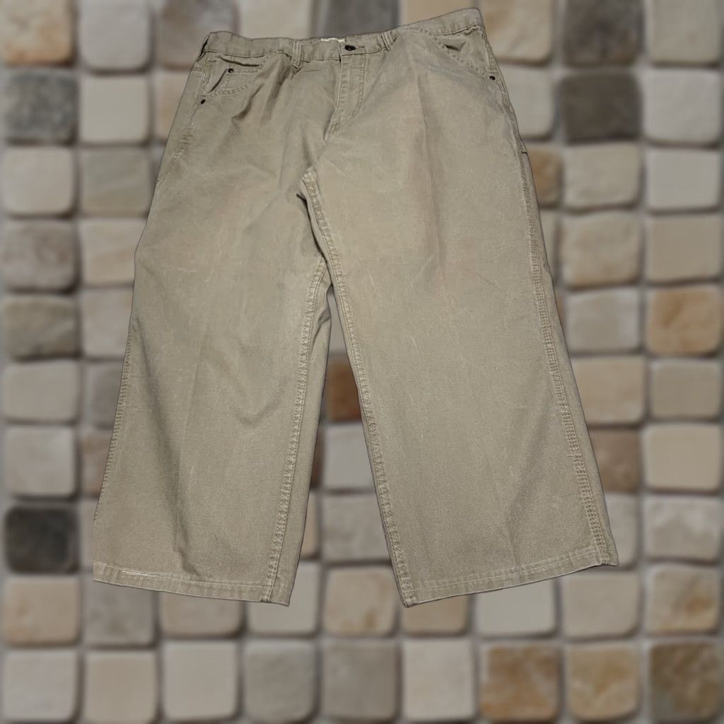 Vintage C.E. Schmidt Workwear Men Carpent er Canvas Light Brown Work Pants 42x25.5 Jeans Shirt? Size US 42 / EU 58 - 1 Thumbnail