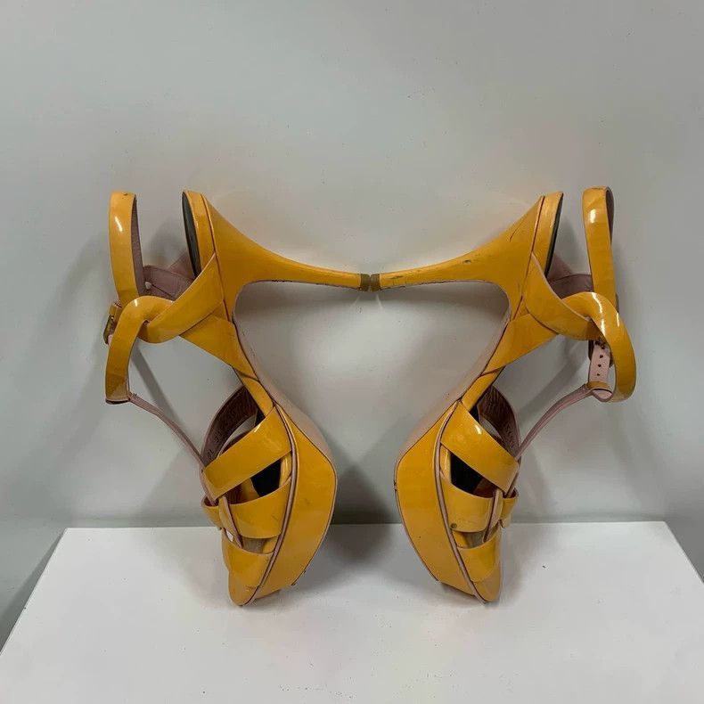 Yves Saint Laurent Yves Saint Laurent Yellow High Heels Size 37-2506 Size US 7 / IT 37 - 5 Thumbnail