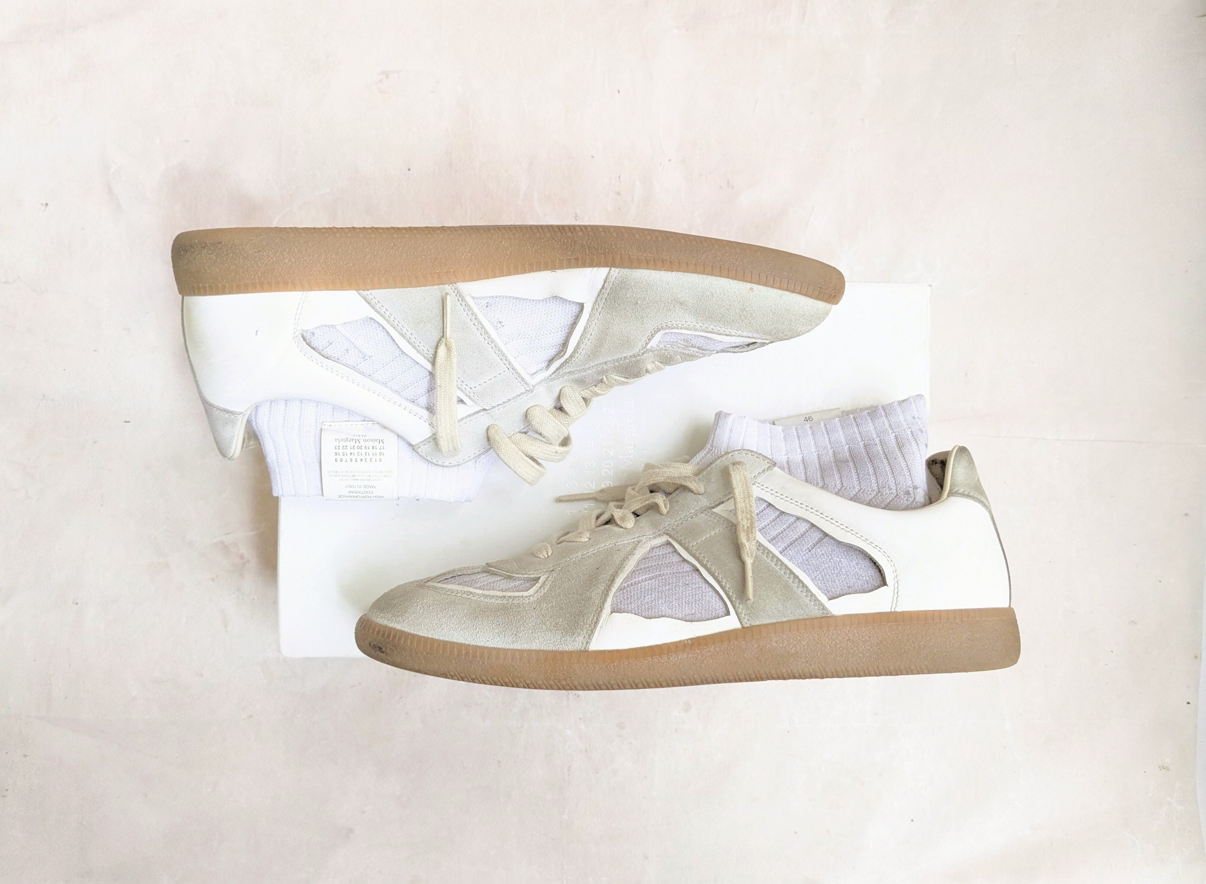 Maison Margiela Maison Margiela GAT Replica White Gray Sock 13 46 Size US 13 / EU 46 - 1 Thumbnail