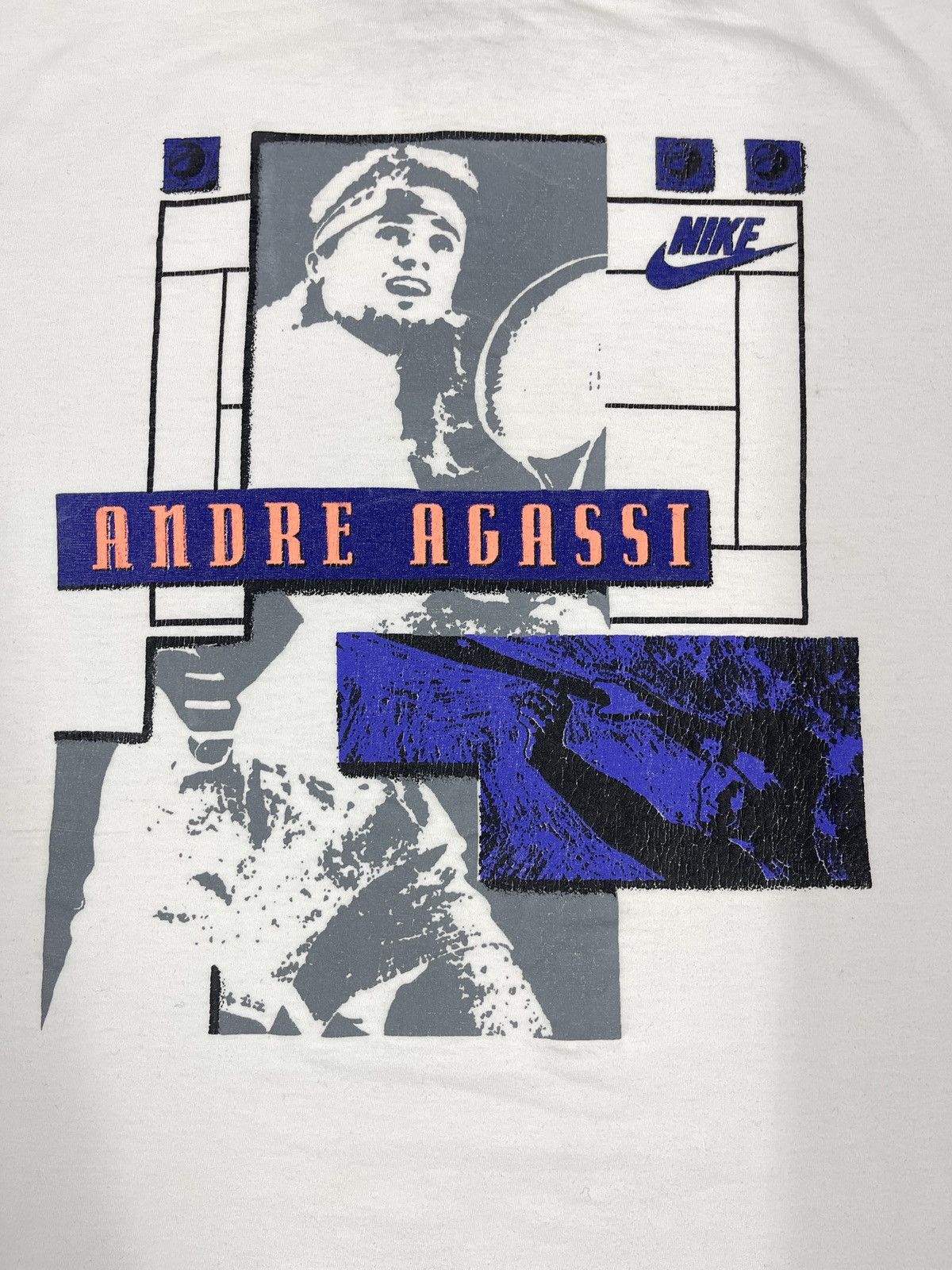 Nike Vintage 90s Nike Andre Agassi Challenge Court Tennis T Shirt Size US S / EU 44-46 / 1 - 5 Thumbnail