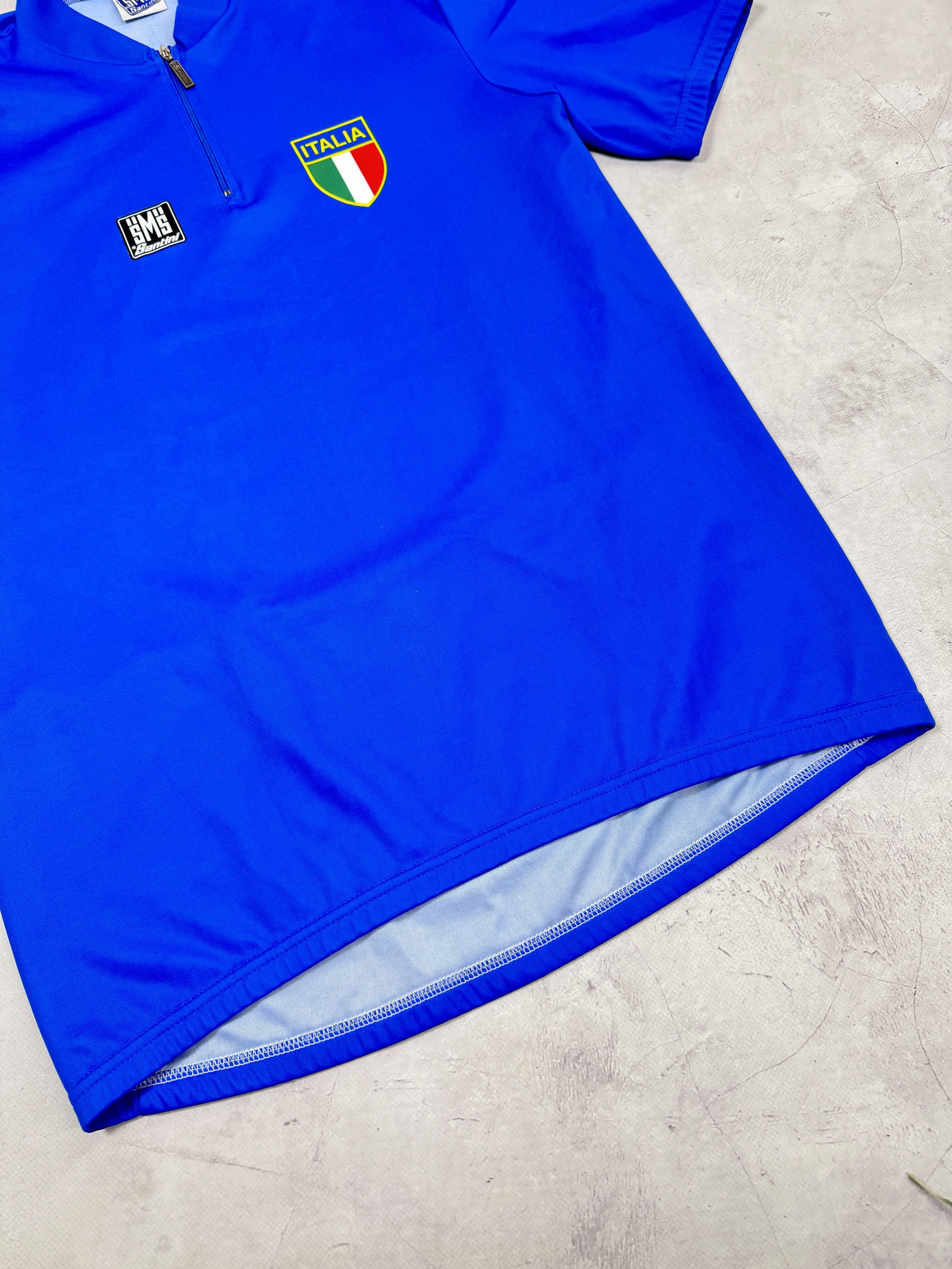 Vintage Vintage Santini Cycling Jersey Italy Team Size US XL / EU 56 / 4 - 11 Thumbnail