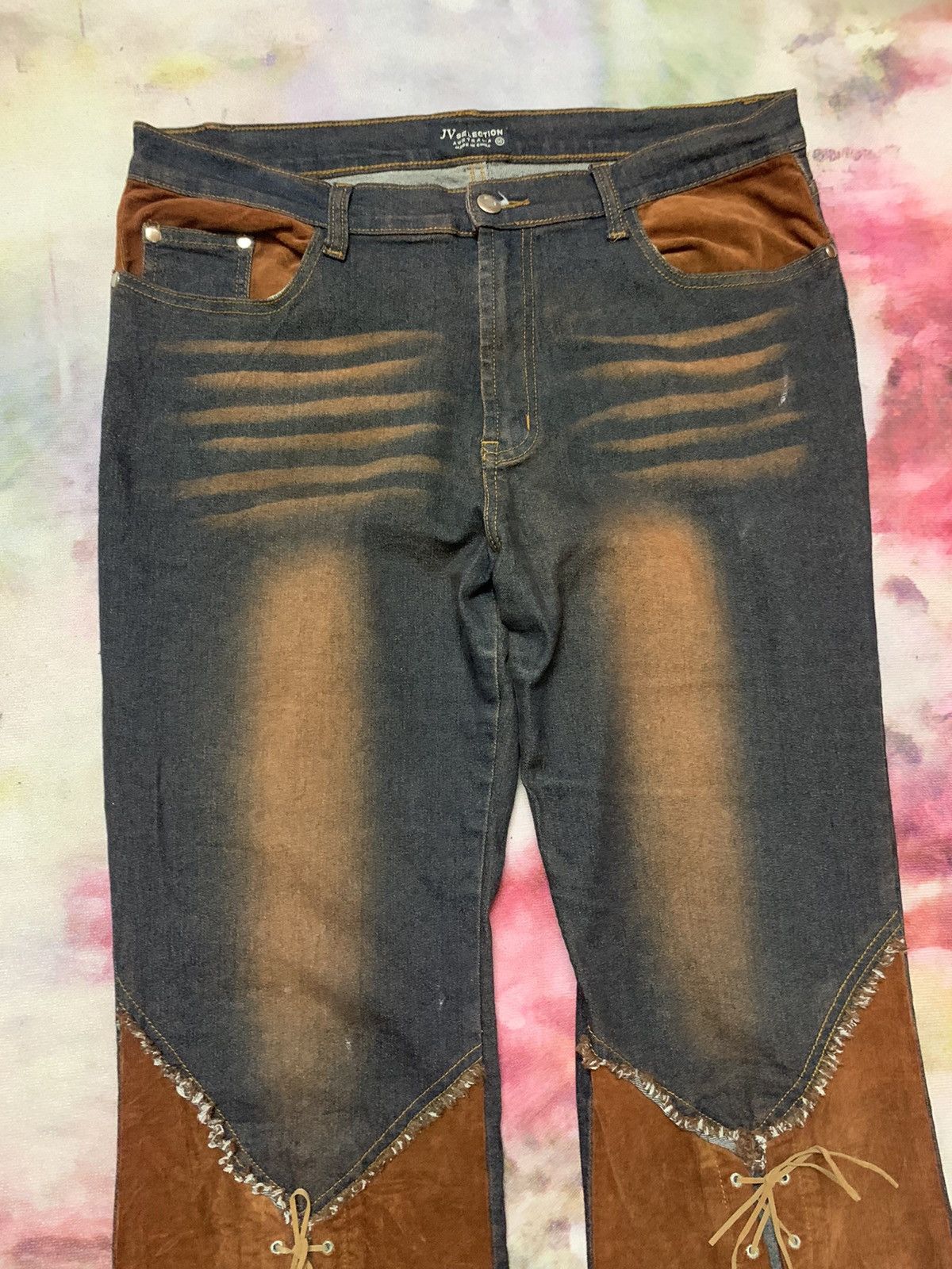 Hysteric Glamour Flare Rock & Roll Couture JV SELECTION Mud Washed Size US 34 / EU 50 - 4 Thumbnail