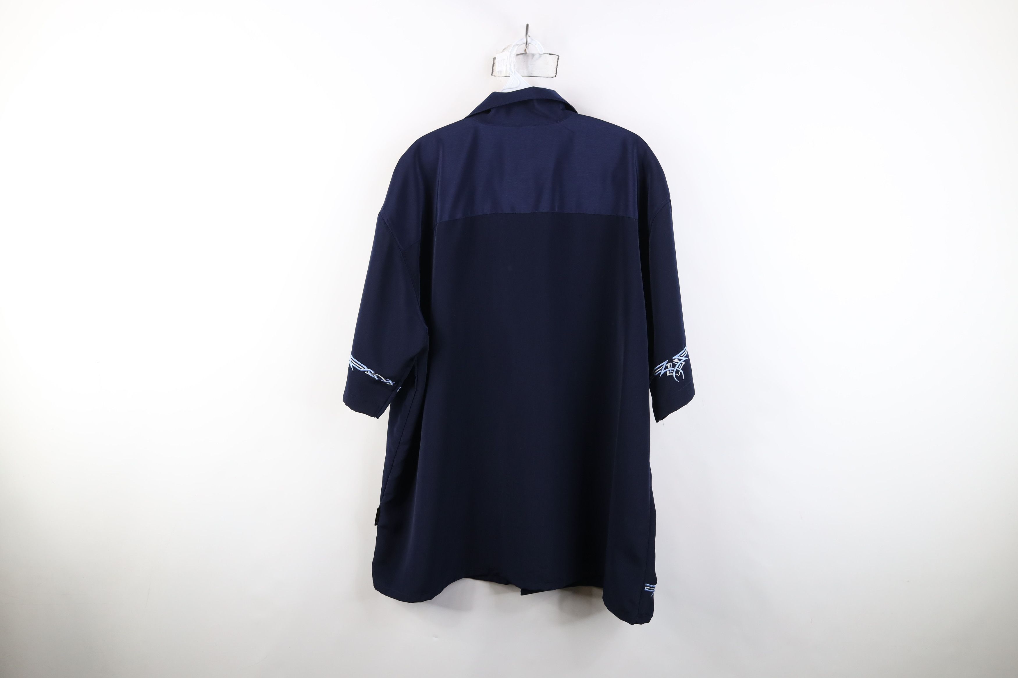 Vintage Vintage 90s Y2K Streetwear Collar Casino Button Shirt Blue Size US XL / EU 56 / 4 - 10 Thumbnail
