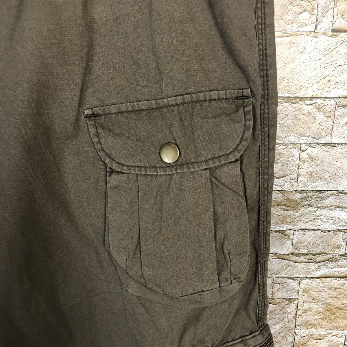Japanese Brand Livre Claire Dark Brown Cargo Multipocket Pants #A336 Size US 27 - 9 Thumbnail