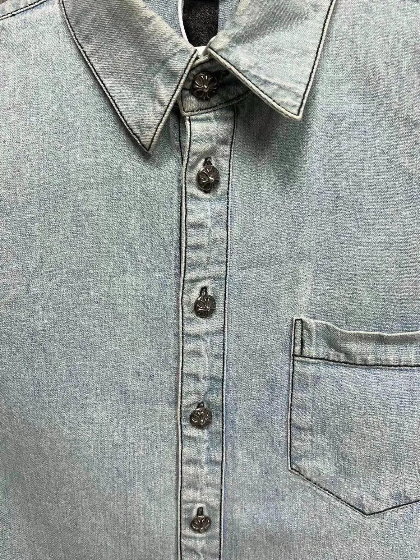 Chrome Hearts Chrome Hearts Cross Patch Denim Shirt. Size US S / EU 44-46 / 1 - 3 Thumbnail