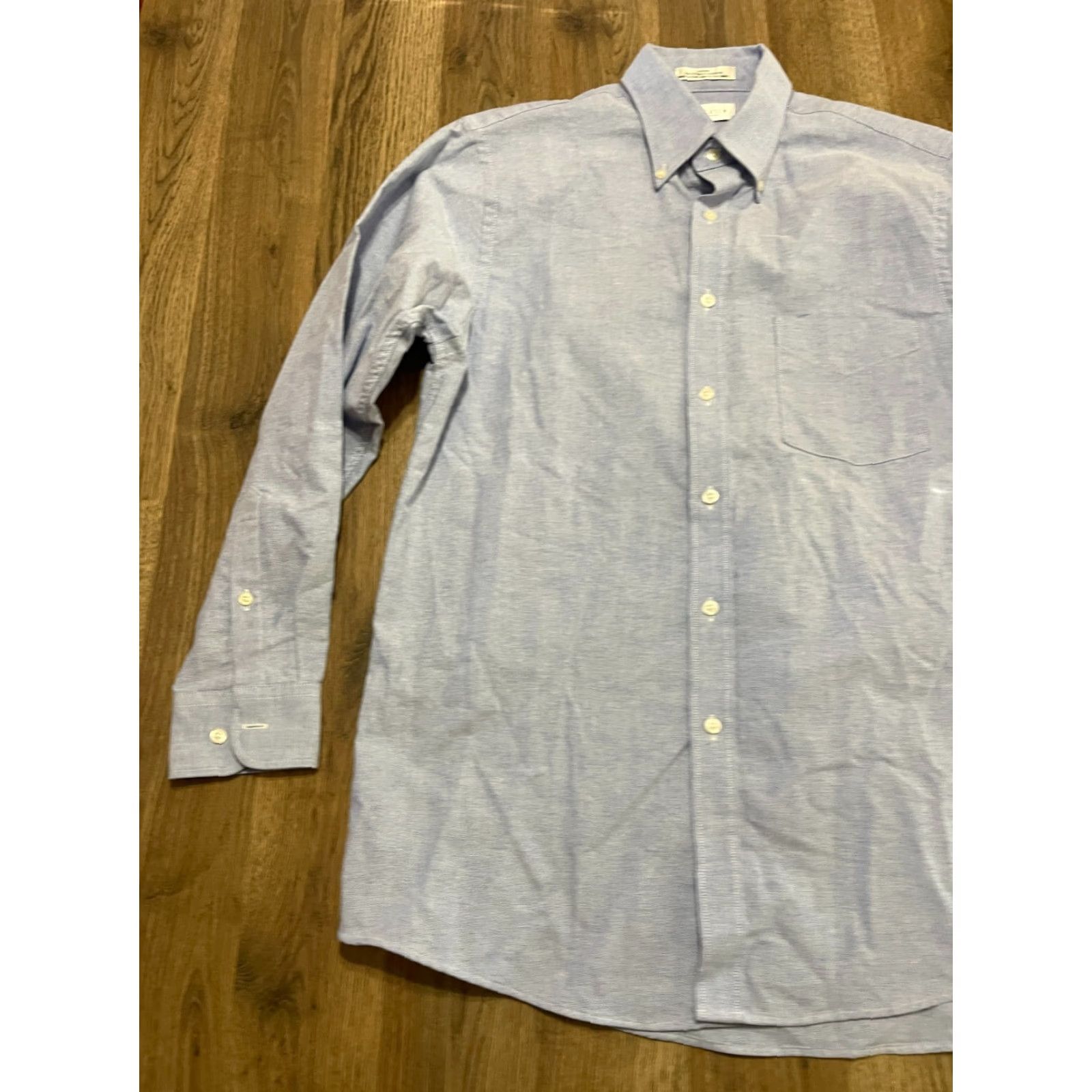 Van Heusen Van Heusen Shirt Men 15.5 32/33 Blue Button-Up Oxford Wrinkle Free Regular Size US L / EU 52-54 / 3 - 3 Thumbnail