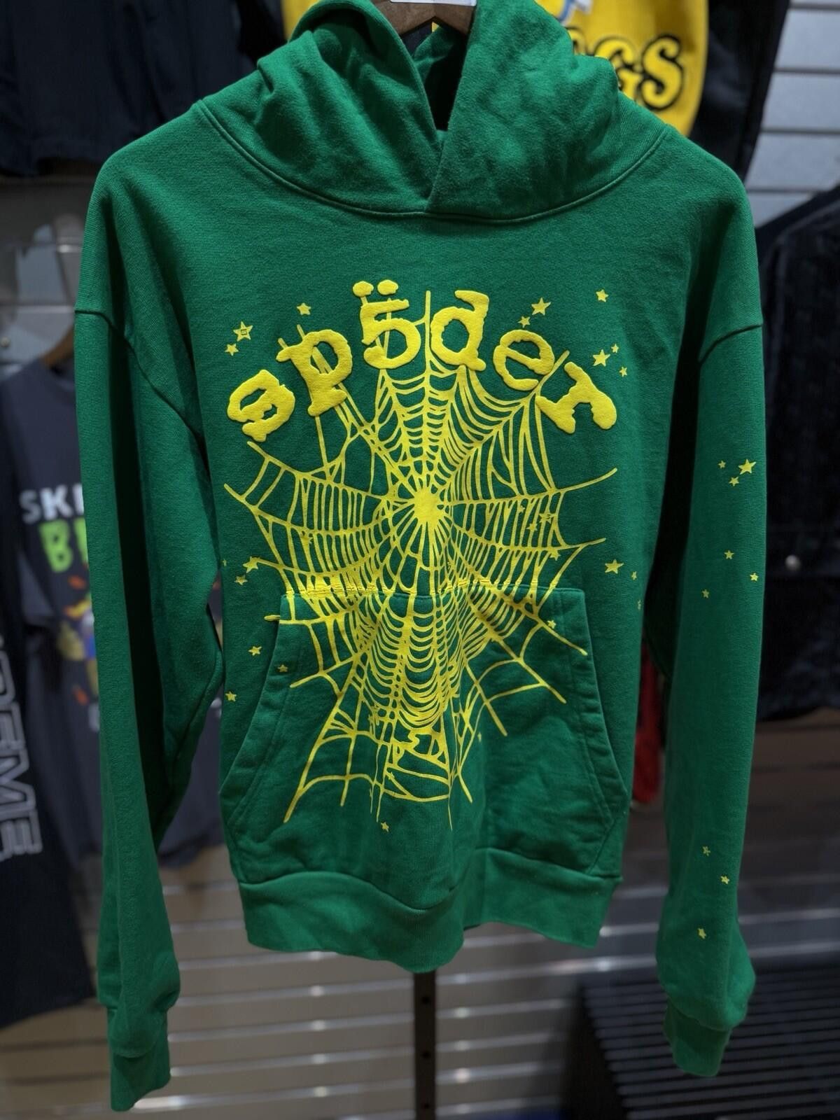 Sp5der Sp5der Green Yellow Pullover Hoodie (Small) 100% Authentic Size US S / EU 44-46 / 1 - 2 Thumbnail