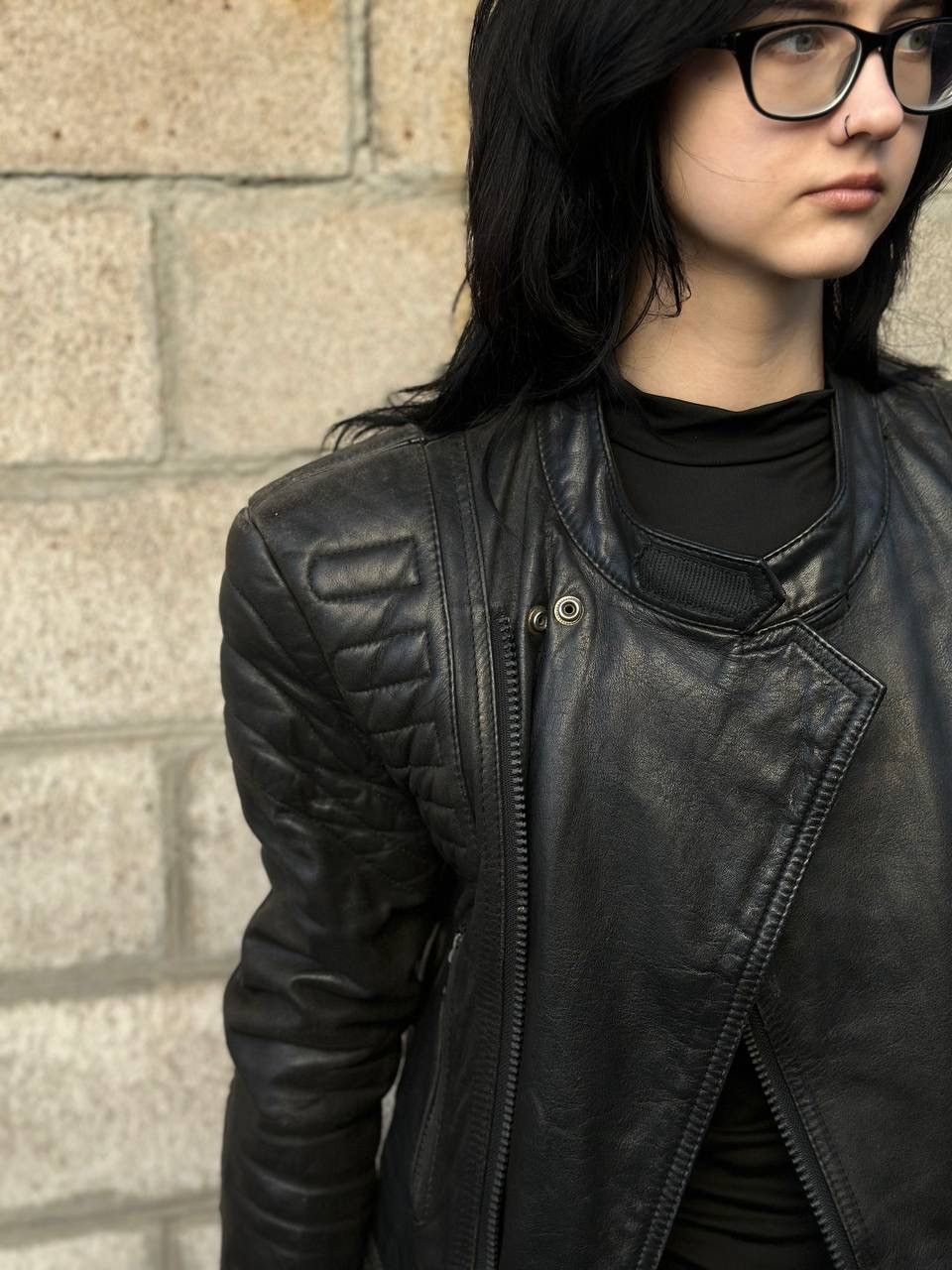 Genuine Leather VTG Moto Leather Jacket Size M Y2K Western 00s USA Hype Tren Size US L / EU 52-54 / 3 - 5 Thumbnail
