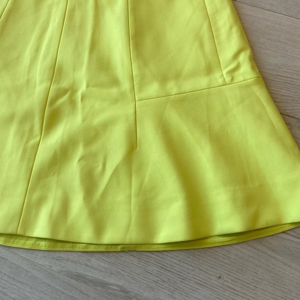 Designer J Crew Yellow Classic Skater Skirt Size 28" / US 6 / IT 42 - 2 Thumbnail