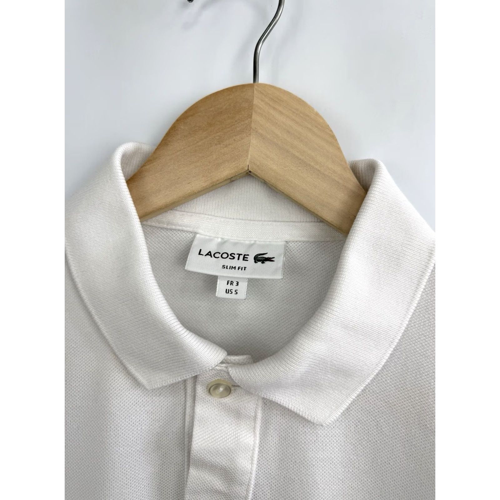 Lacoste VINTAGE Lacoste Polo Shirt Men Slim Fit Made in France Rare Retro White S Size US S / EU 44-46 / 1 - 6 Thumbnail
