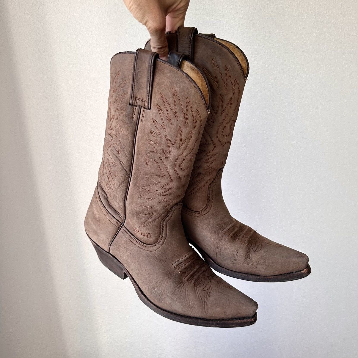Cowboy Equipment Vintage Sancho Western Cowboy Boots Biker Celine Vibe Size US 9 / EU 42 - 3 Thumbnail