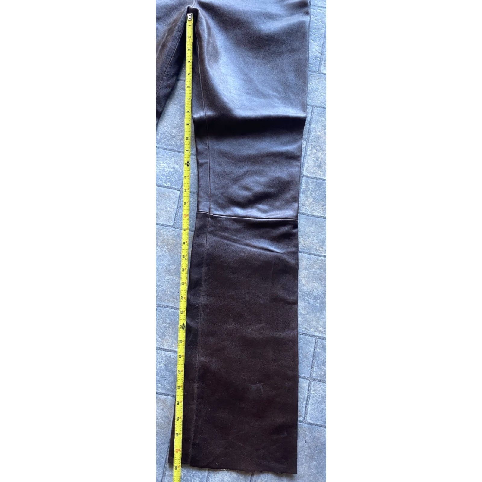 Vintage Wilsons Leather Pants Women’s Size 10 Brown Leather Pants Regular Women Size 32" / US 10 / IT 46 - 7 Thumbnail
