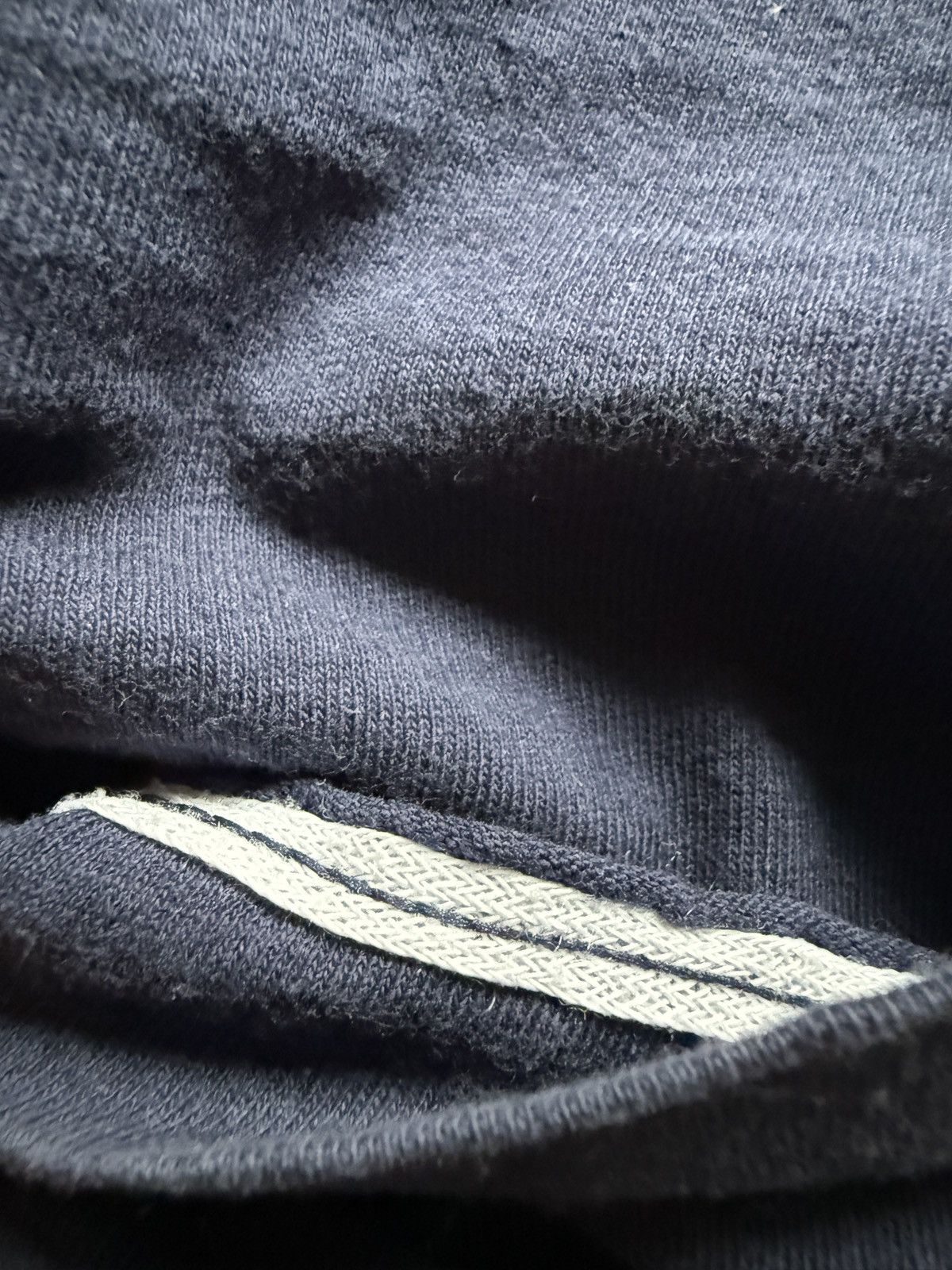 Vintage Vintage 90s Selvedge Pocket Navy Blank Tee Size US XXL / EU 58 / 5 - 3 Thumbnail