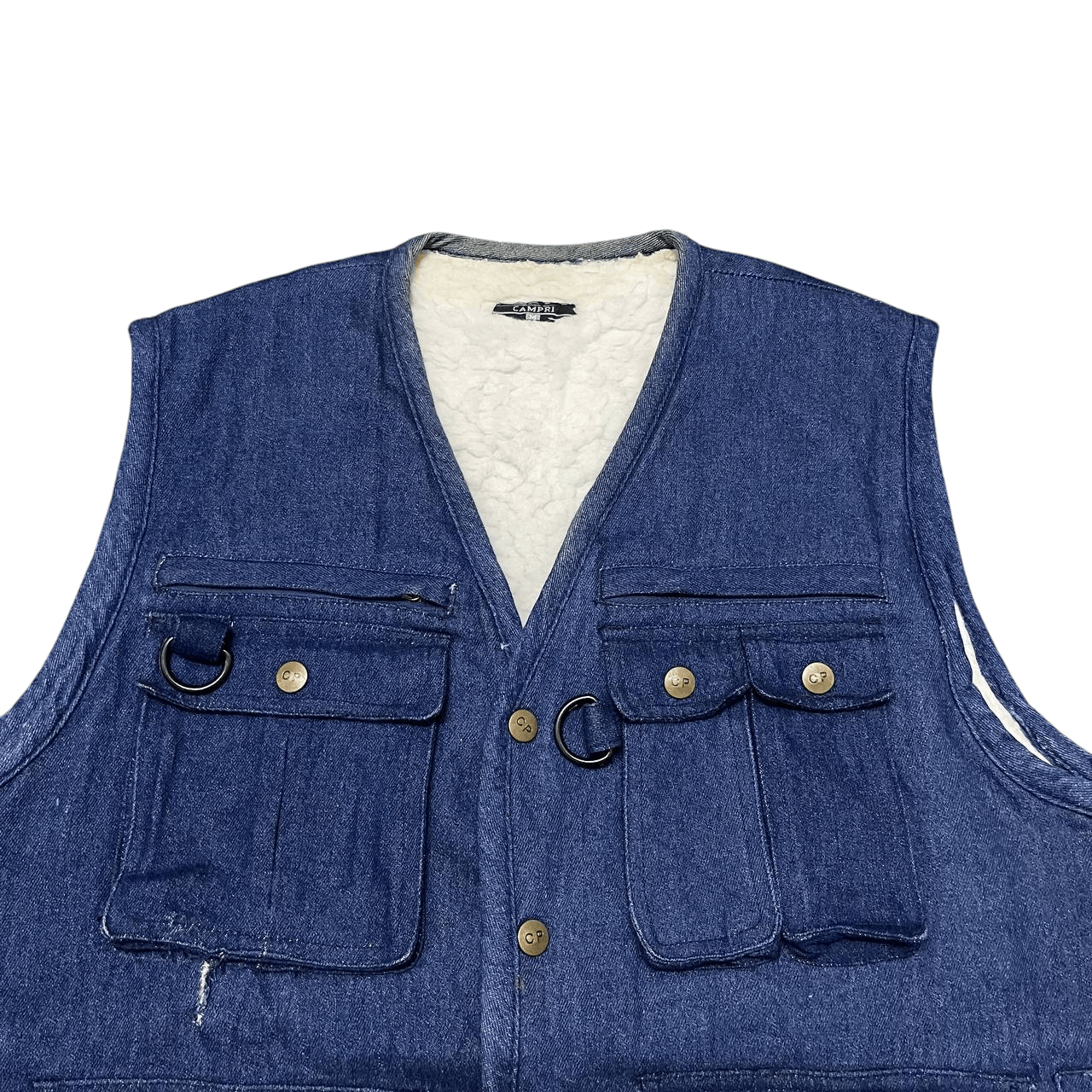 Indigo Vintage CP Campri Utility Mutli Pocket Indigo Vest Size US M / EU 48-50 / 2 - 2 Thumbnail