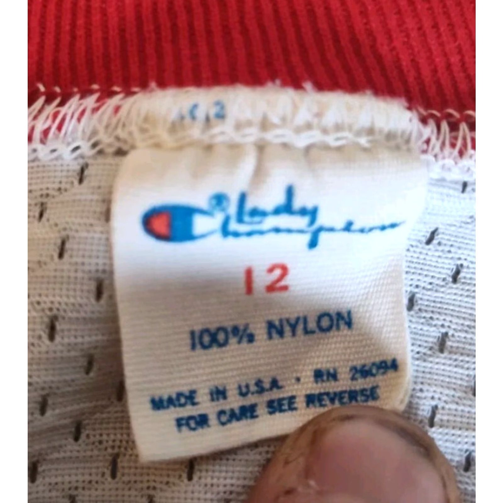 Champion VINTAGE Champion 80s Track Jersey Womens Size 12 Red & White Athletic Tank Made in USA Marquette Size XL / US 12-14 / IT 48-50 - 6 Thumbnail