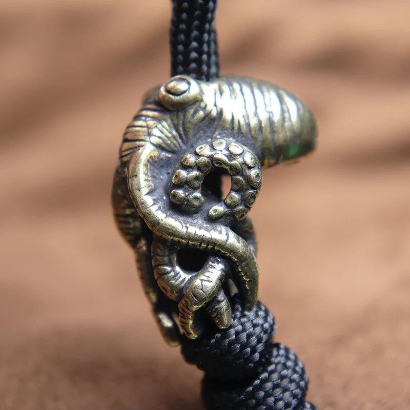 Handmade 3Pcs Octopus Knife Beads Paracord Bead Zipper Umbrella Rope Size ONE SIZE - 9 Thumbnail