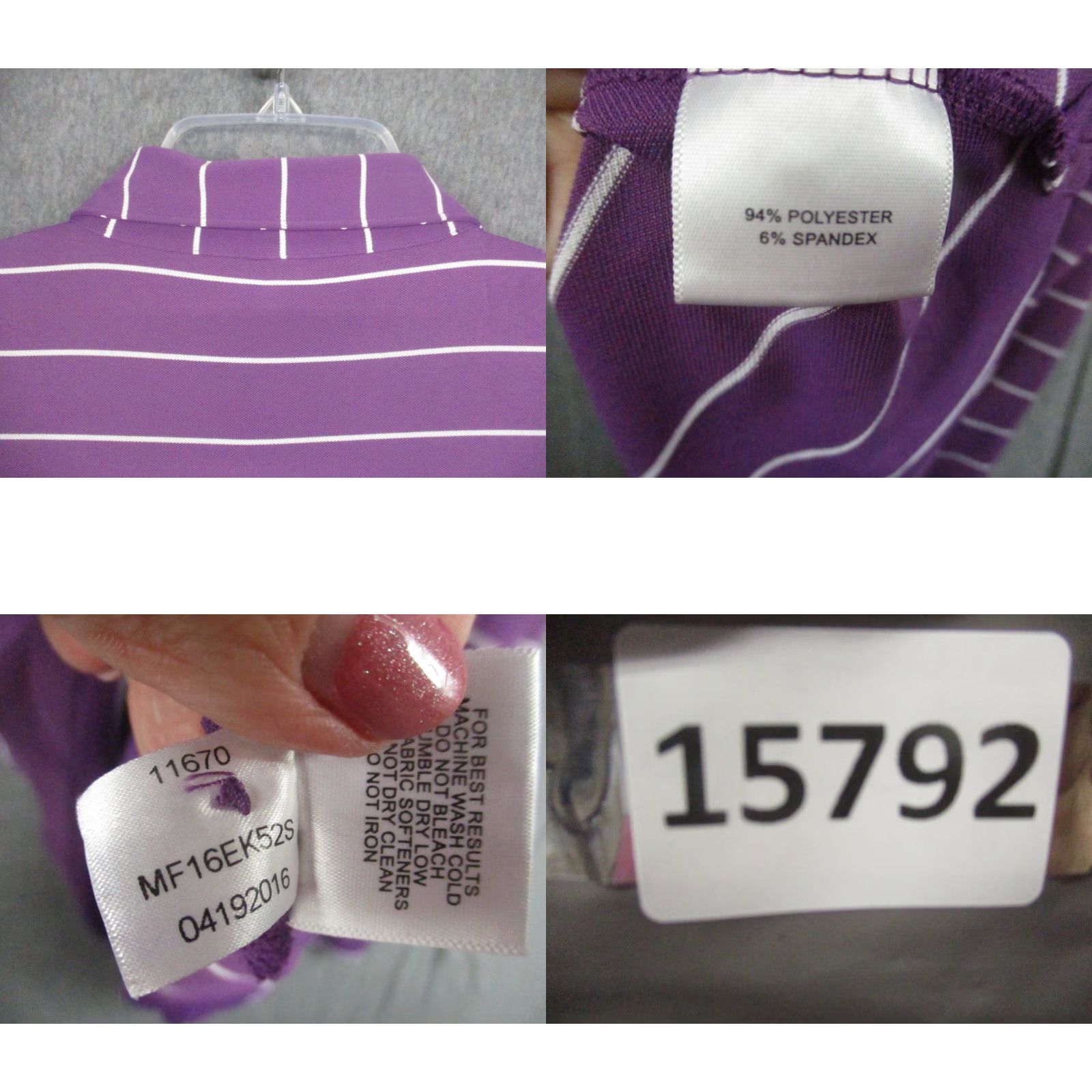 Peter Millar Peter Millar Summer Comfort Golf Polo Shirt Large Purple Stripe Mens Shirt Polo Size US L / EU 52-54 / 3 - 8 Thumbnail