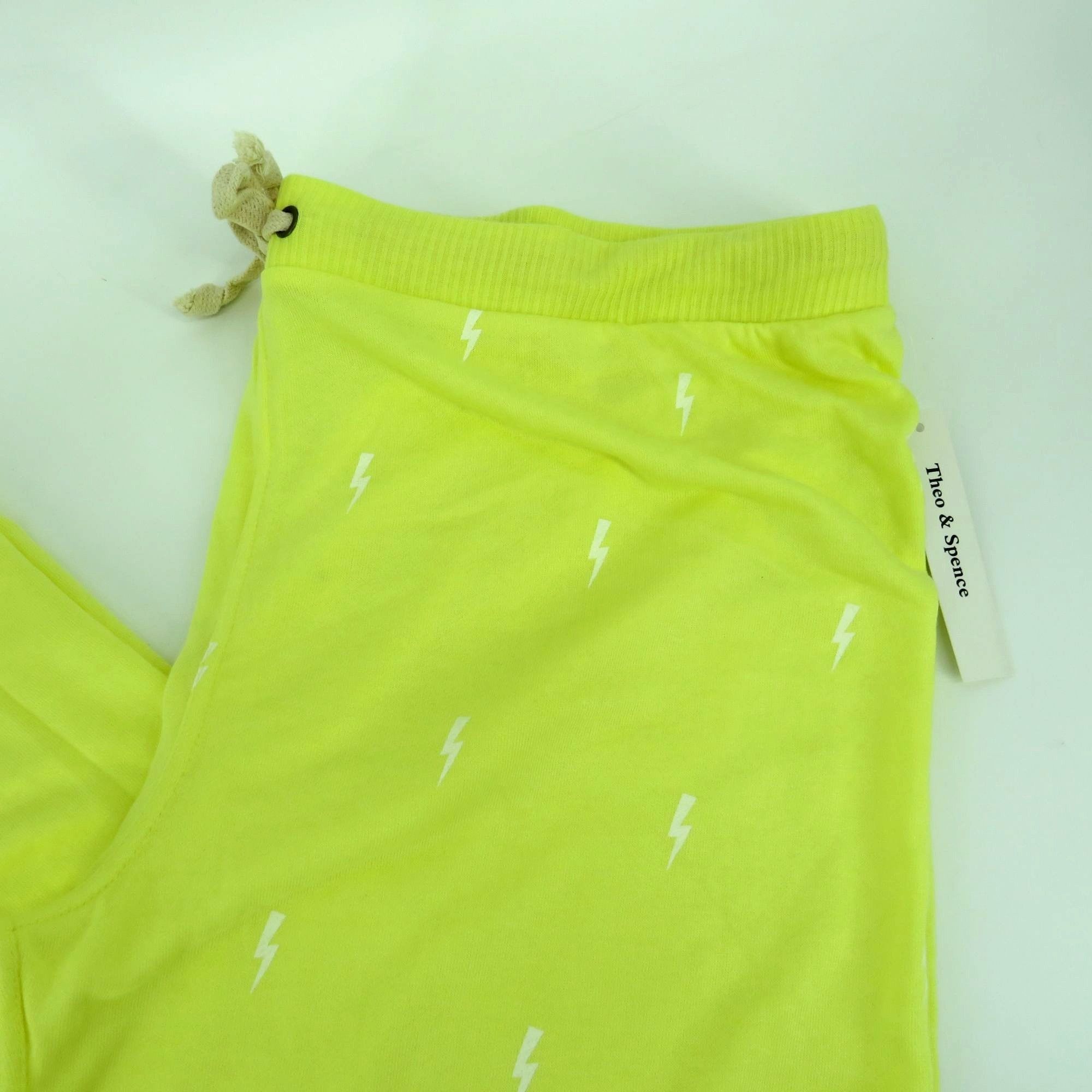 Other Theo & Spence 2X Neon Yellow Lounge Pants Lightning Print NW Size 42" / US 20 - 3 Thumbnail