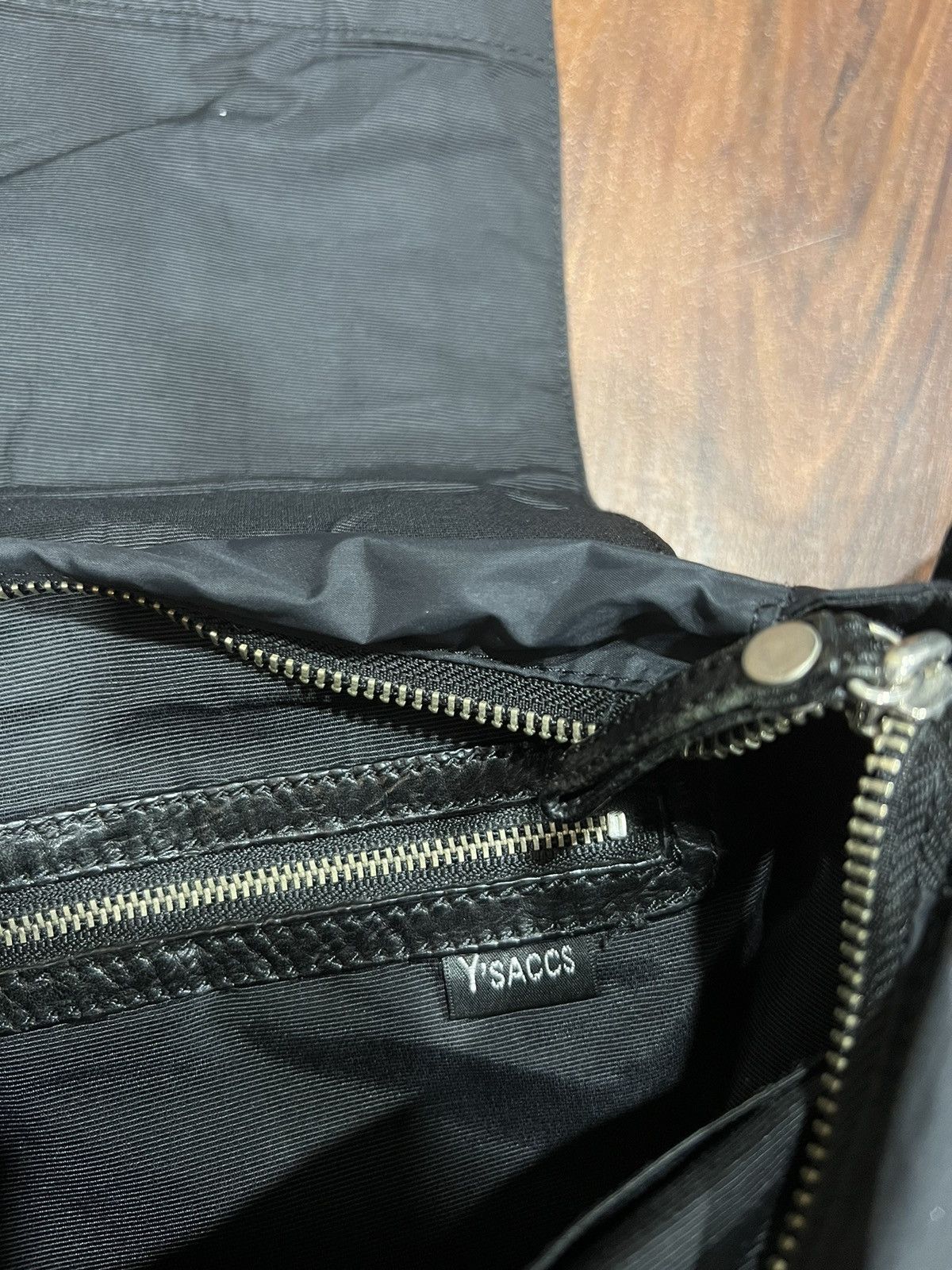 Y's × Yohji Yamamoto YOHJI YAMAMOTO LEATHER NYLON SLING BAG Size ONE SIZE - 9 Thumbnail