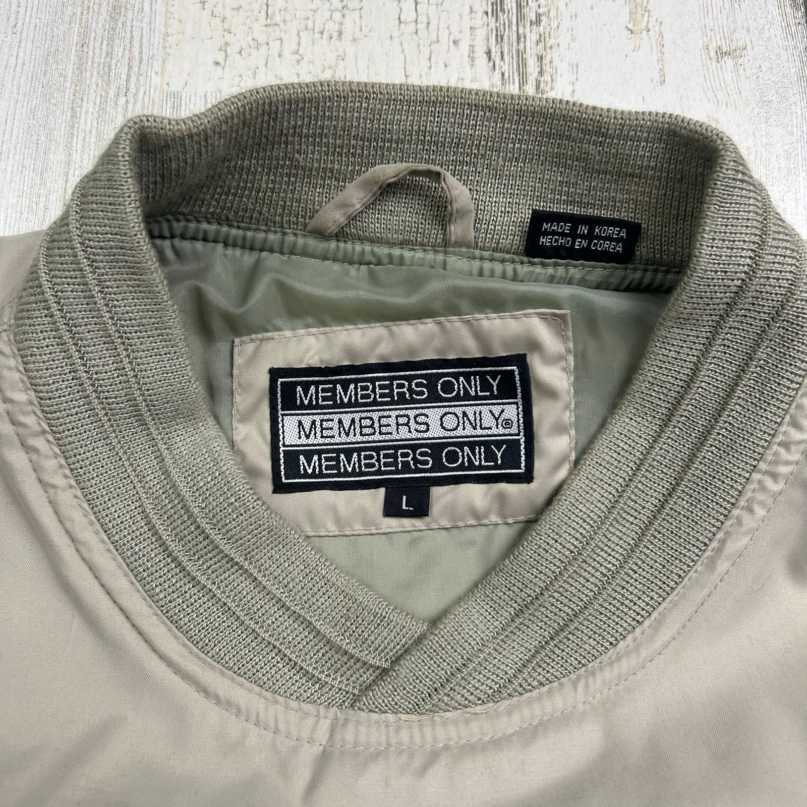 Members Only × Vintage Members Only Vintage 80s Khaki Pullover Windbreaker Size US L / EU 52-54 / 3 - 2 Thumbnail