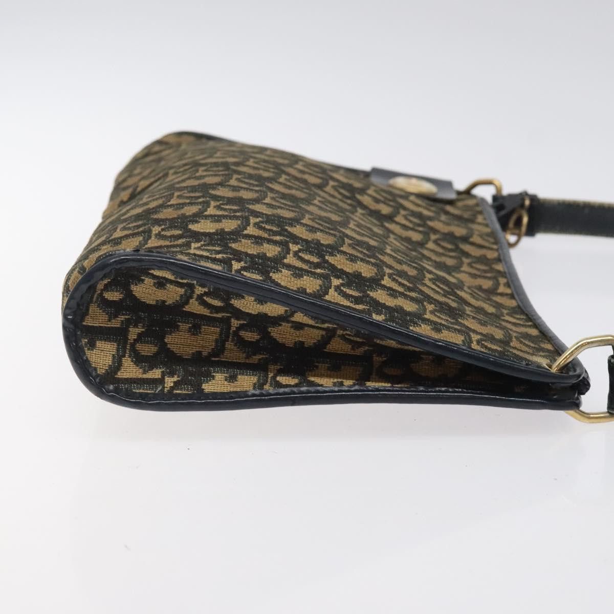 Dior DIOR Trotter Canvas Shoulder Bag Navy Gold Size ONE SIZE - 4 Thumbnail