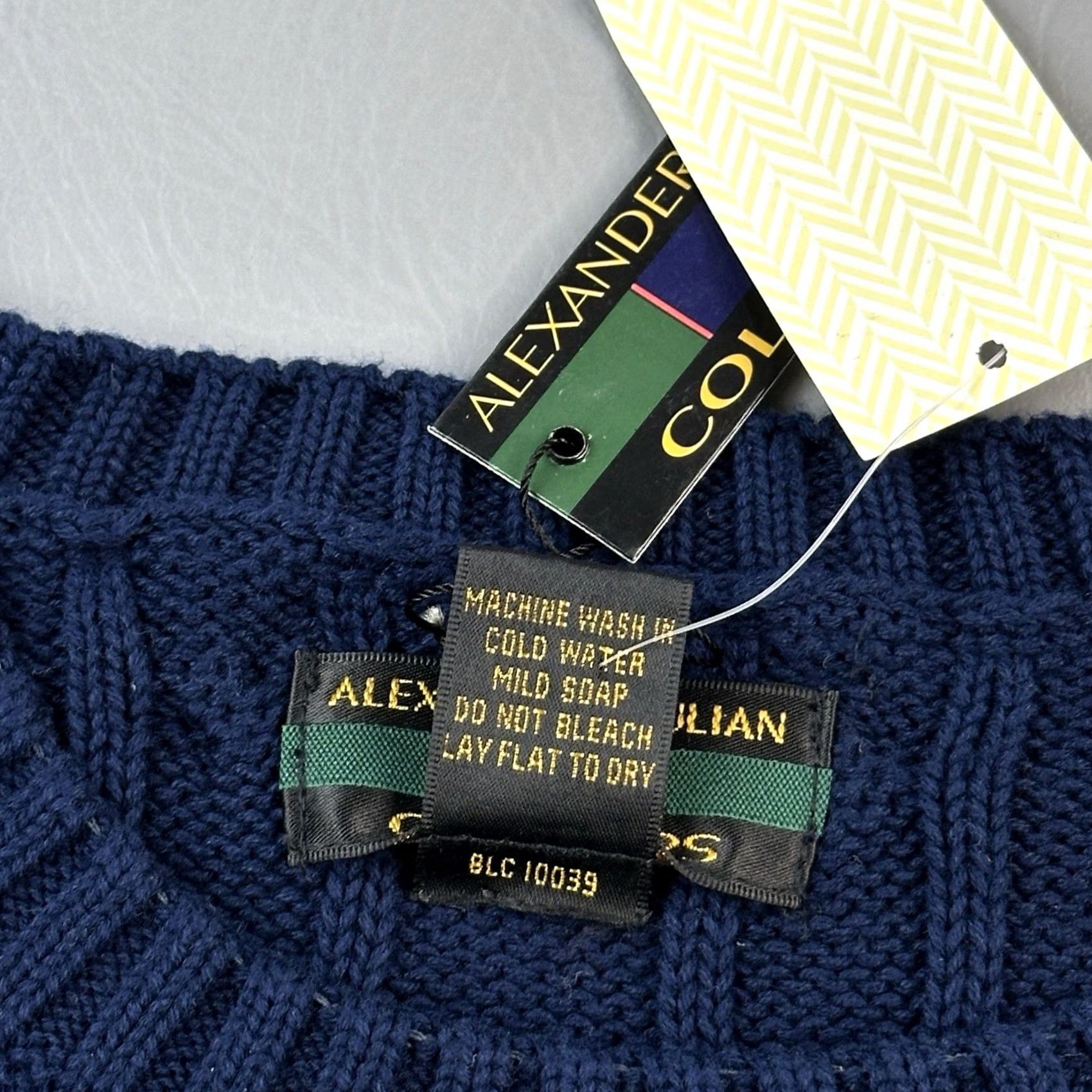 Alexander Julian VINTAGE Alexander Julian Colours Sweater Mens L Cable-Knit Cotton Preppy NWT Size US L / EU 52-54 / 3 - 6 Thumbnail