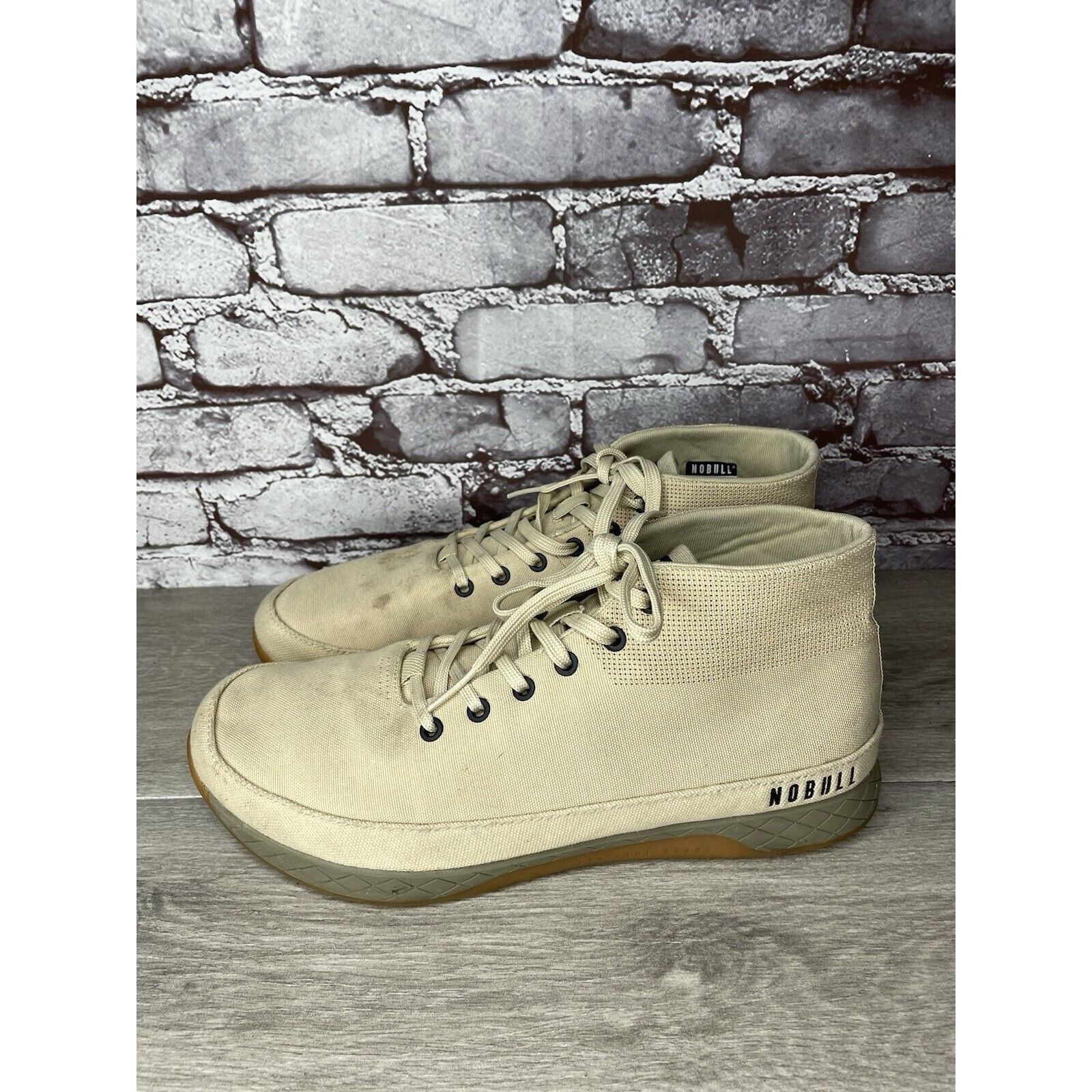 Other Nobull Mid Desert Trainer Canvas Beige Fabric Lace Up Sneake Size US 13 / EU 46 - 17 Thumbnail