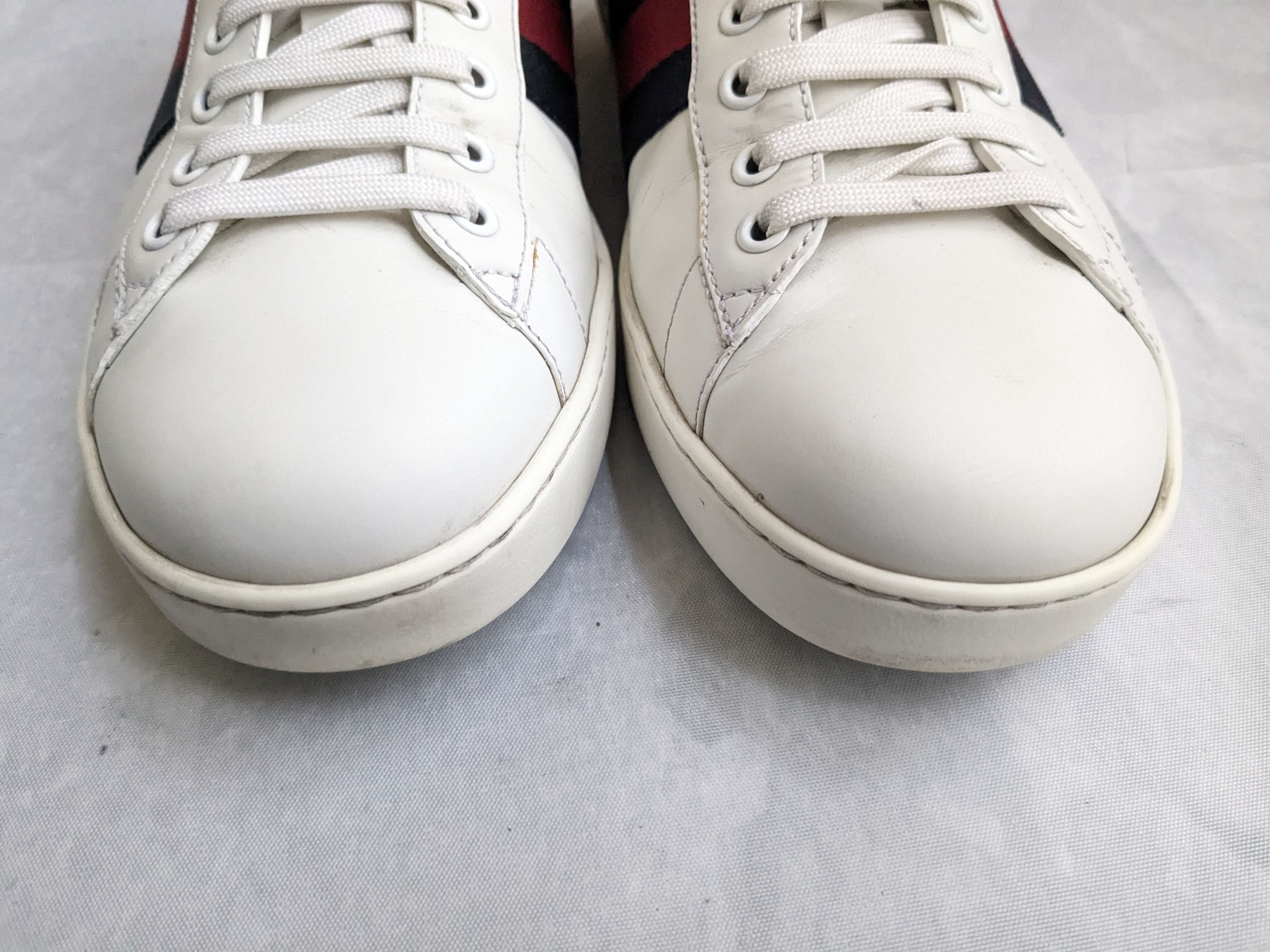 Gucci Gucci Ace Sneakers White 9.5 Low Tops Leather Size US 9.5 / EU 42-43 - 3 Thumbnail