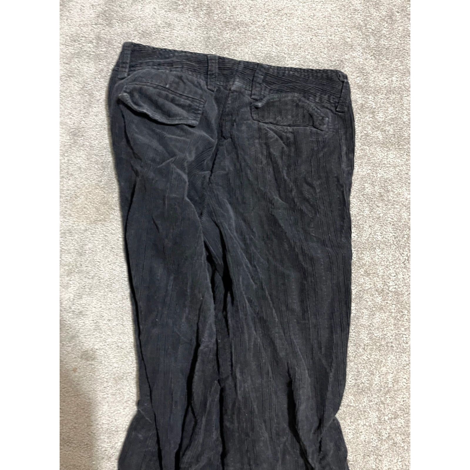H&M H&M Women's Corduroy Pants - Straight Leg, High Waist, Black, Size 4 Size 27" / US 4 / IT 40 - 4 Thumbnail
