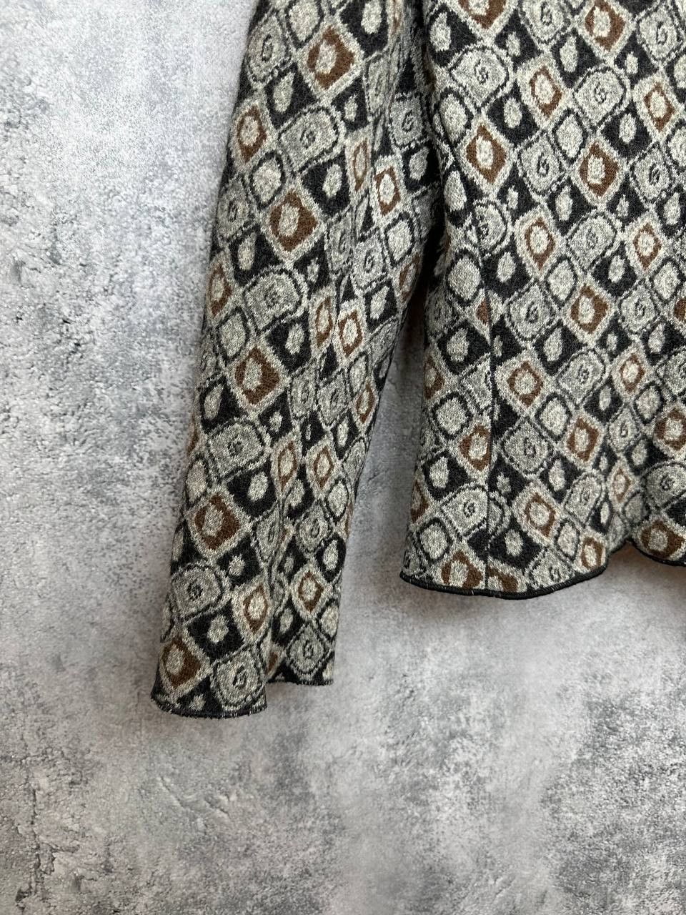 Alaia Alaia Archive Y2K Jacquard Wool Geometric Crop Jacket Italy Size S / US 4 / IT 40 - 7 Thumbnail