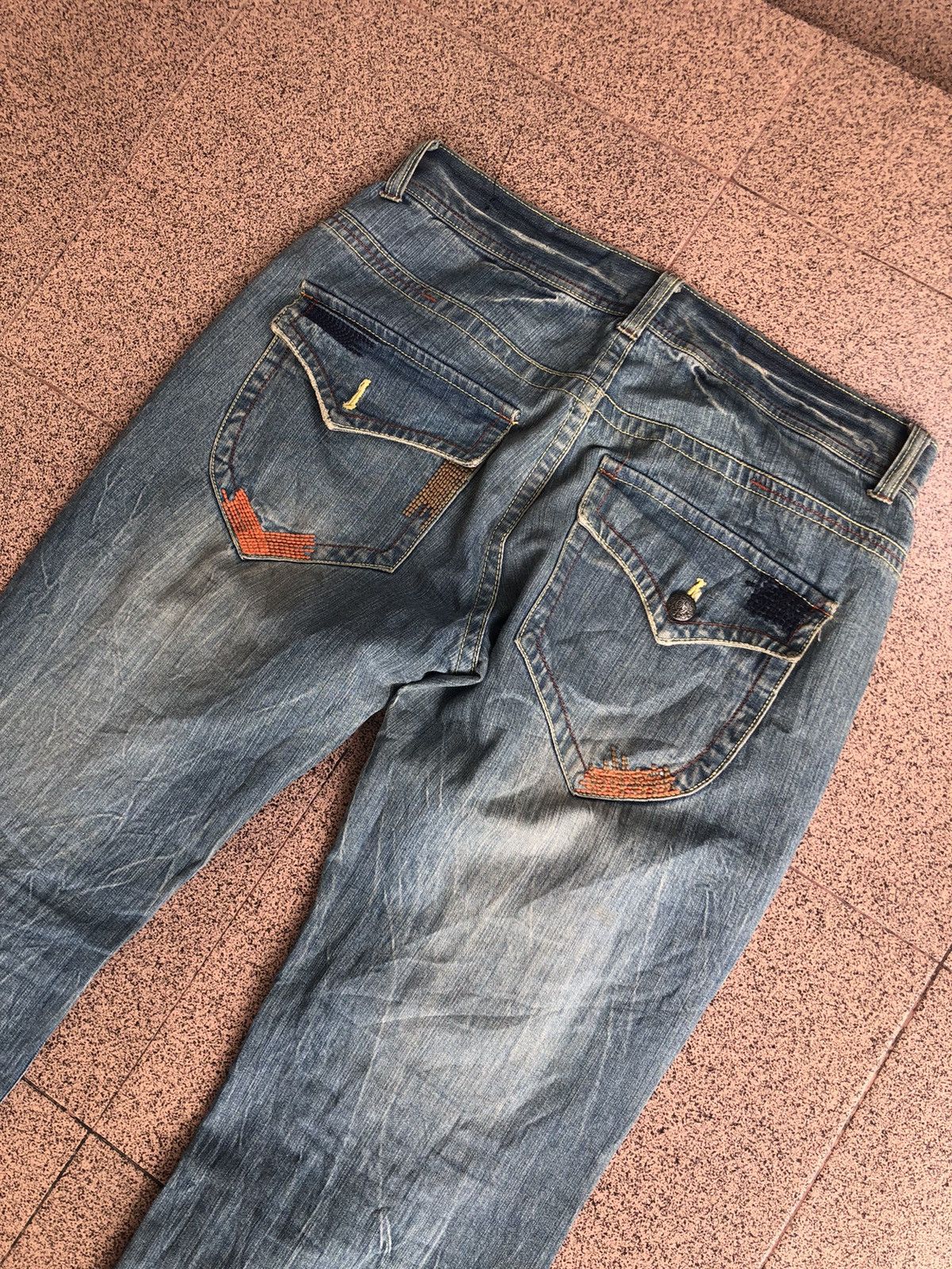 Japanese Brand Diamond Honey Fading Jeans Size US 36 / EU 52 - 4 Thumbnail