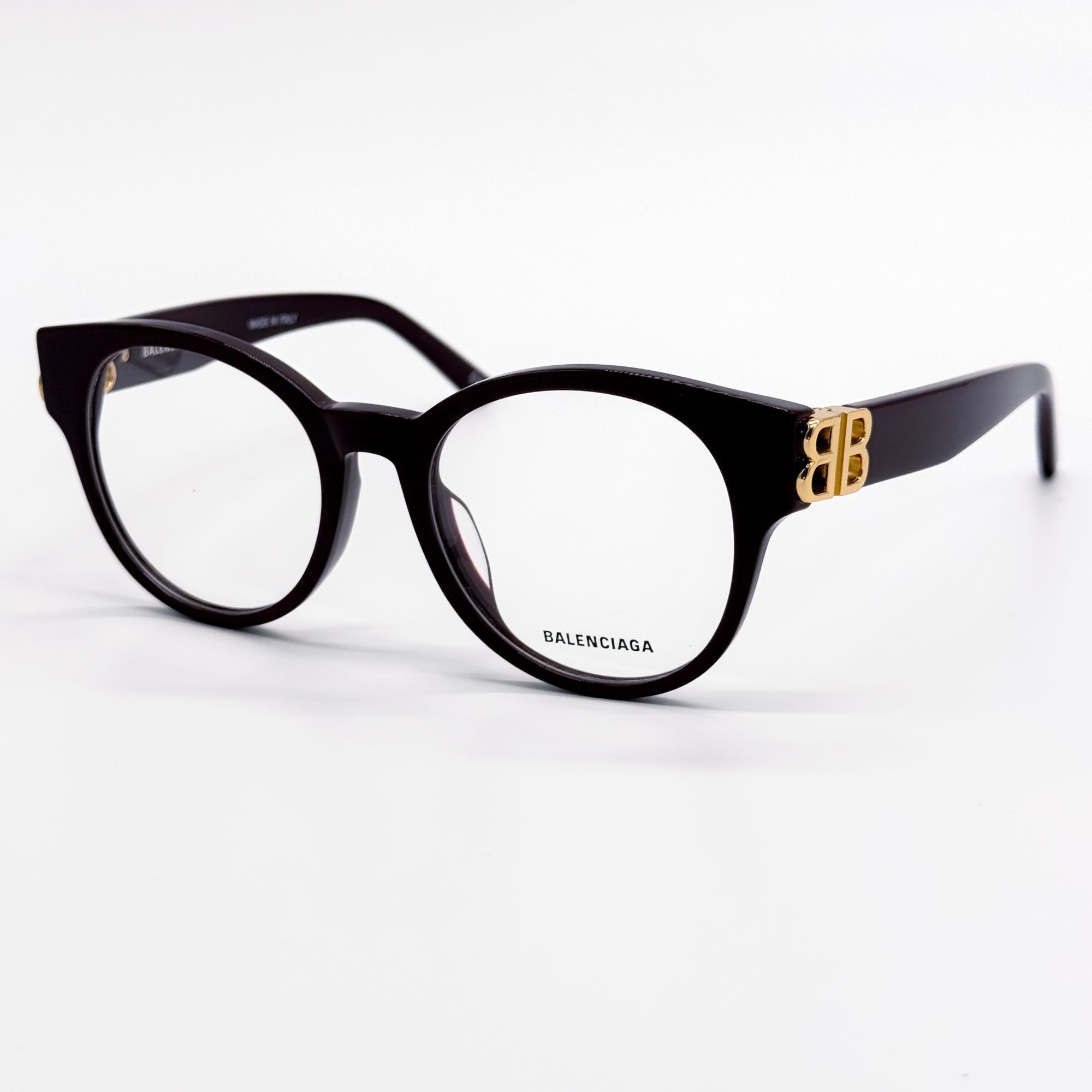 Balenciaga NEW BALENCIAGA EYEGLASSES BB0173O 003 ROUND VIOLET WOMEN EYE Size ONE SIZE - 4 Thumbnail