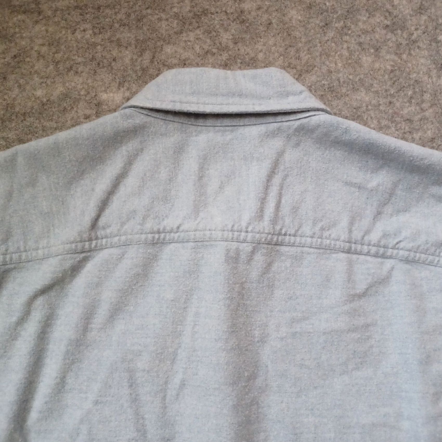Abercrombie & Fitch Abercrombie & Fitch Shirt Mens 2XL Gray Flannel Heavy Shacket Button-Up Casual Workwear Pocketed Size US XXL / EU 58 / 5 - 3 Thumbnail