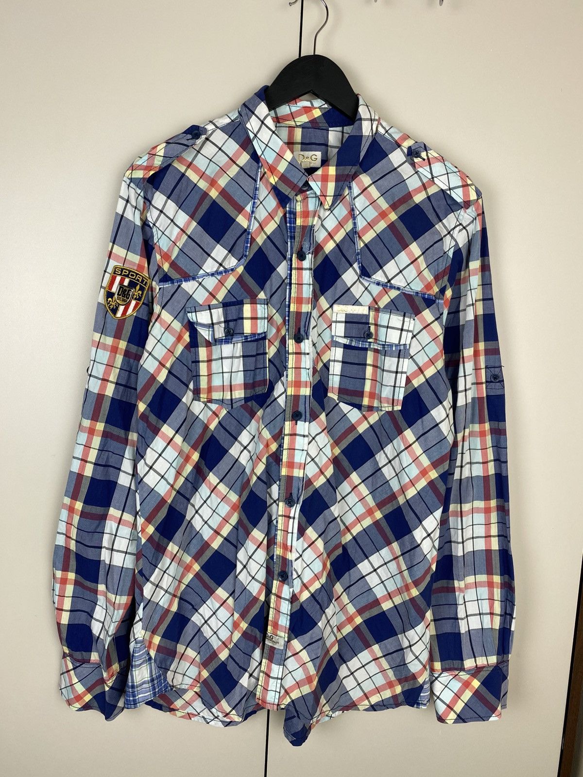 Dolce & Gabbana Vintage Dolce Gabbana Plaid Shirts Y2K Opium Luxury Style Size US XXL / EU 58 / 5 - 1 Thumbnail