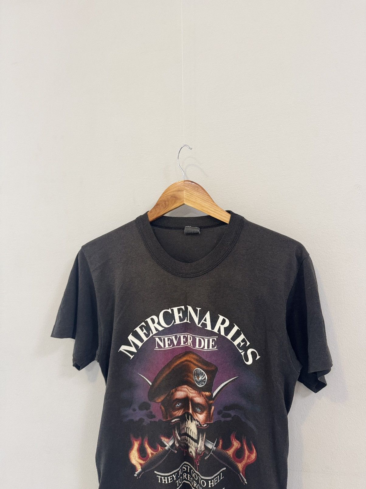 Band Tees Vintage 1990s Mercenaries Never Die T-Shirt 3D Emblem Size US M / EU 48-50 / 2 - 2 Thumbnail