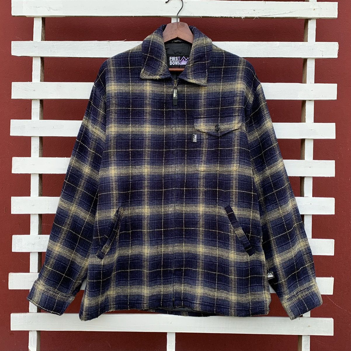 First Down Plaid Flanell Zipper