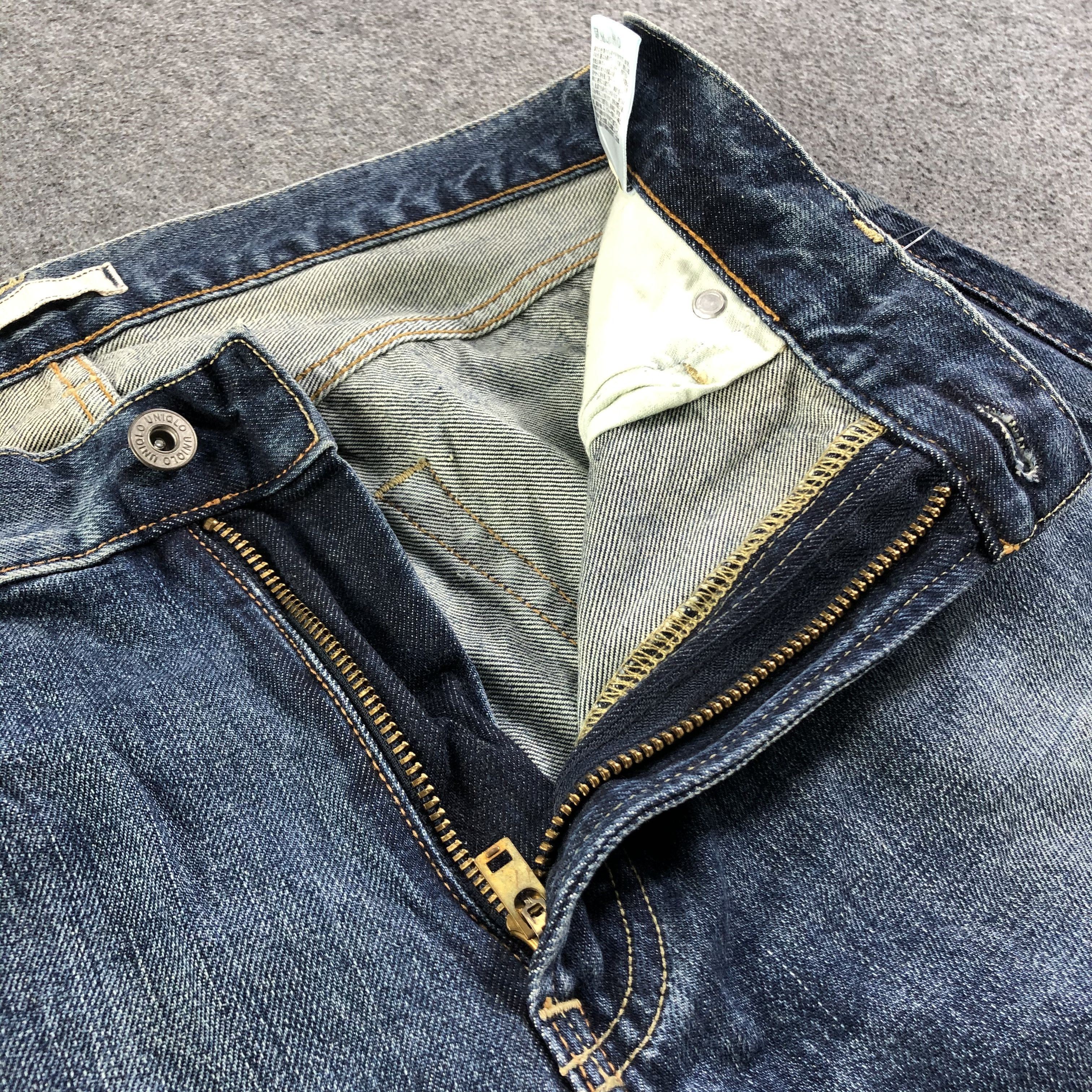 Japanese Brand Uniqlo Redline Jeans Faded Blue Denim -J2857 Size US 36 / EU 52 - 6 Thumbnail