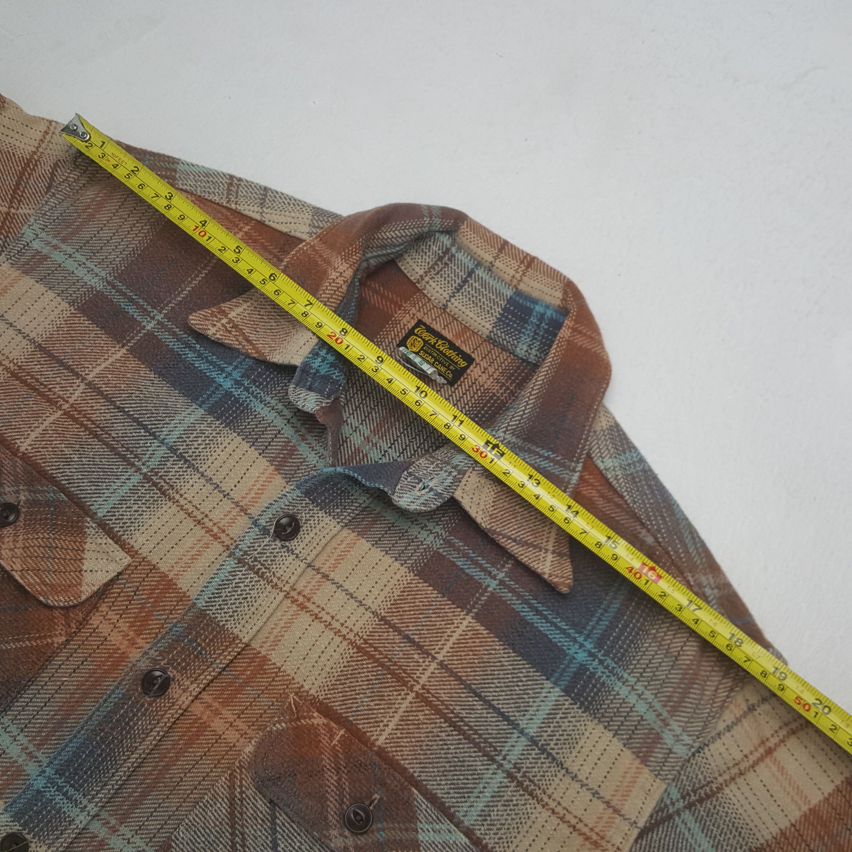 Sugar Cane Vintage Sugar Cane Japanese Brand Flannel Shirt Button Up Size US L / EU 52-54 / 3 - 5 Thumbnail
