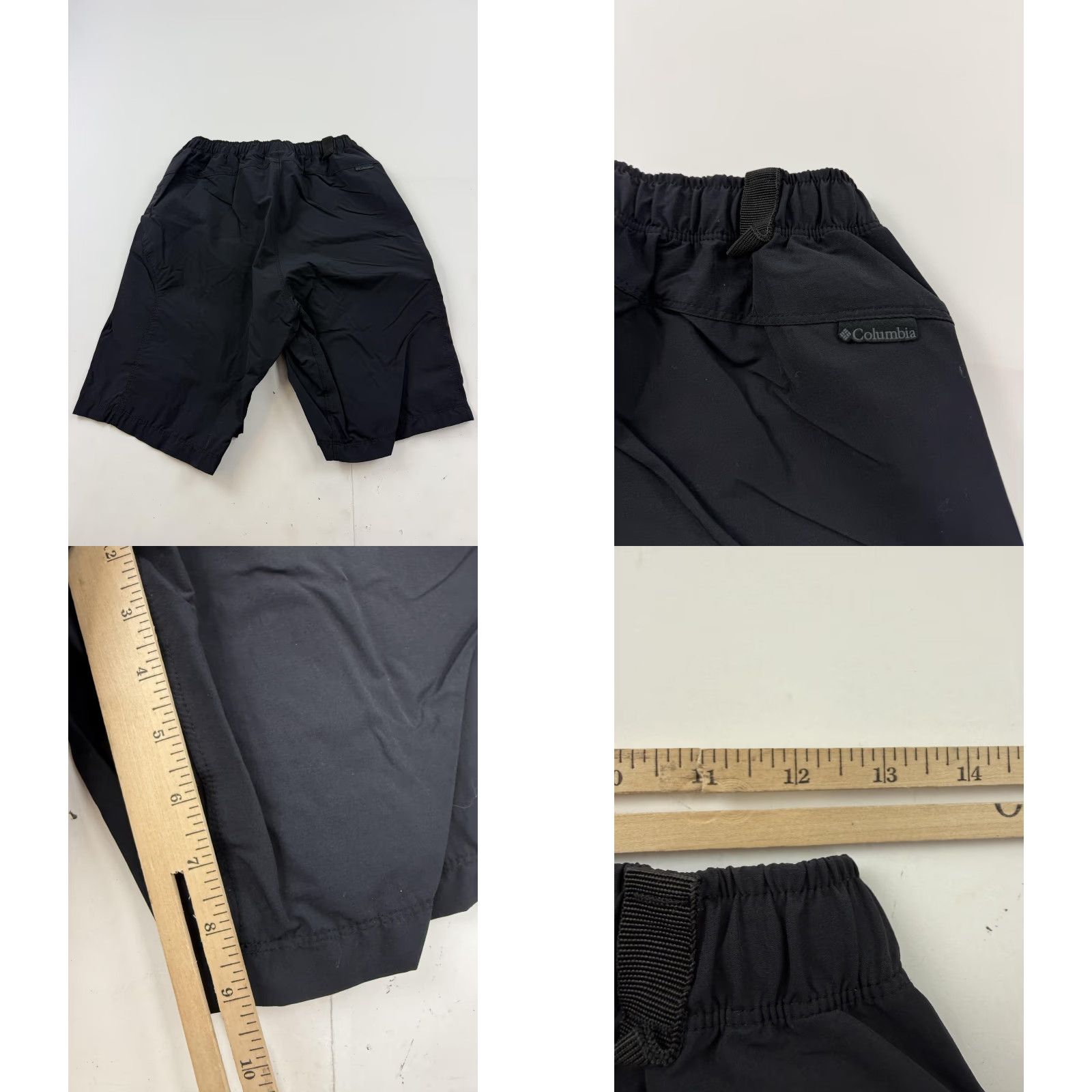 Vintage Columbia Mens Titanium Hiking Shorts Black 9" Inseam Elastic Waist Belt Buckle Pockets Quick Dry 9in AM4293 Size US 31 - 8 Thumbnail
