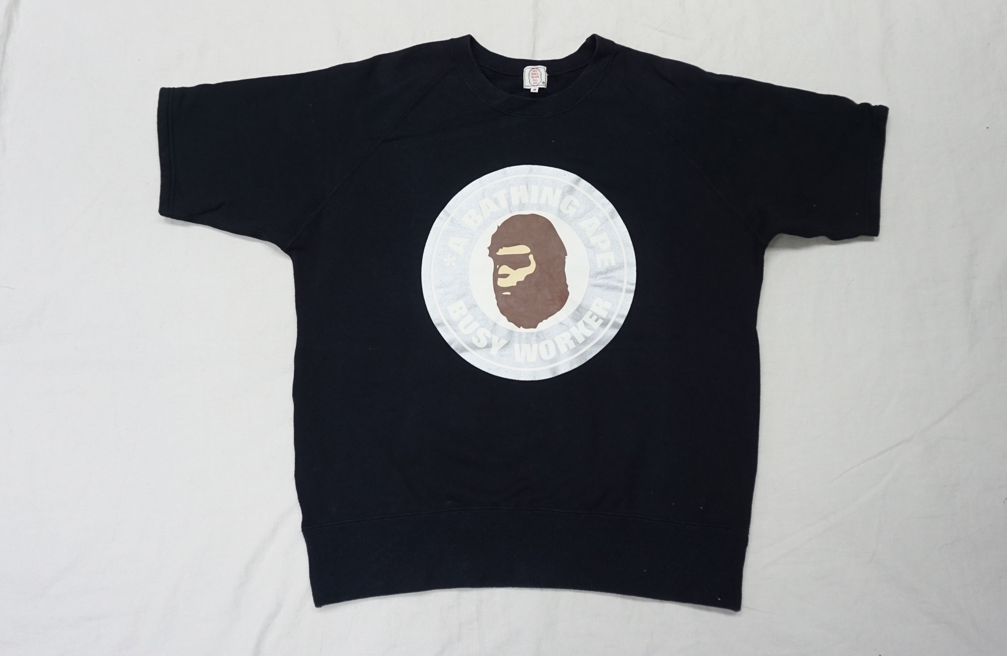 Bape × Vintage Early 90's A bathing Ape Short Sleeve Sweater Size US M / EU 48-50 / 2 - 1 Thumbnail