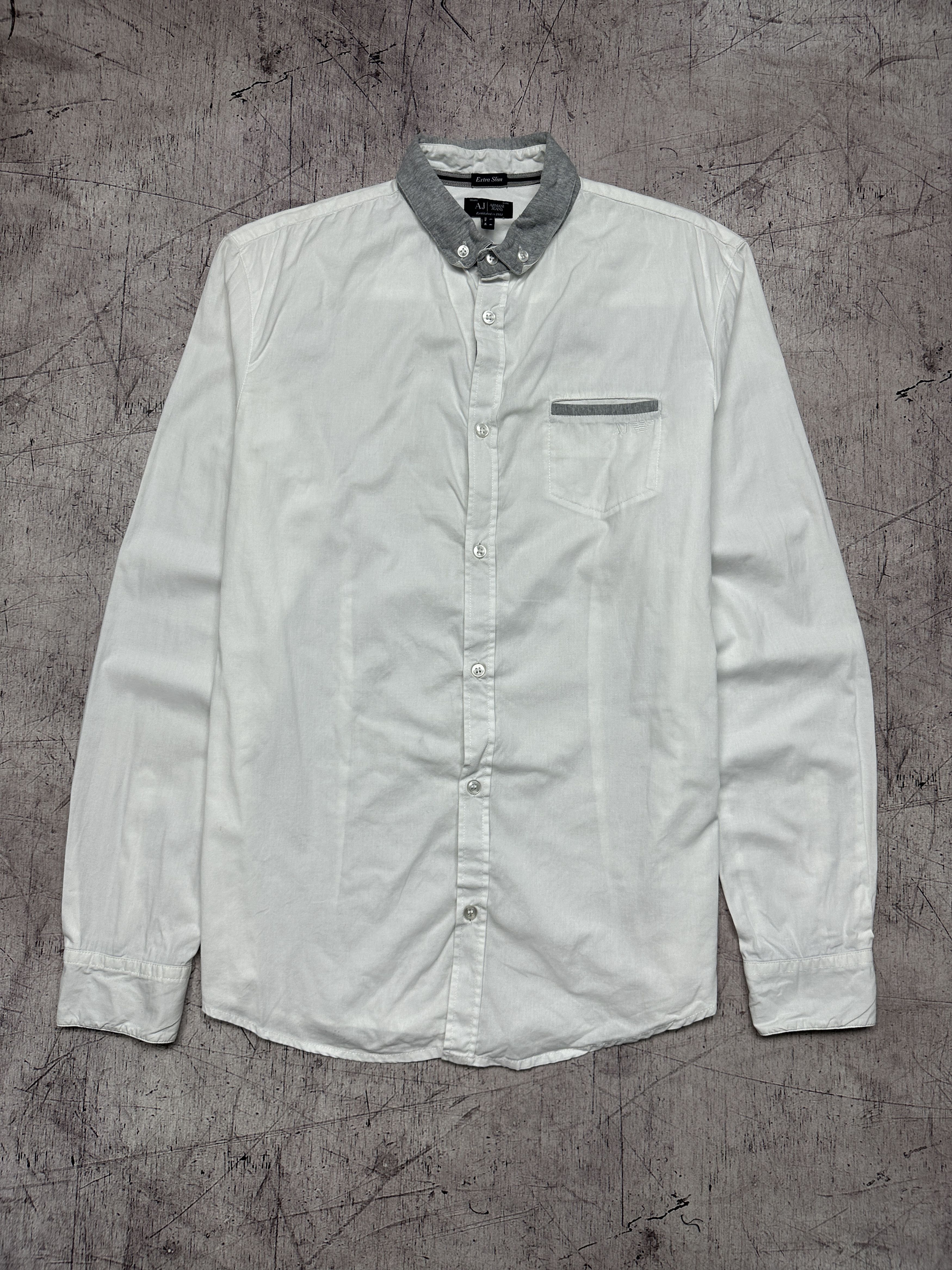 Armani Armani Jeans Mens White Long Sleeve Shirt Size US L / EU 52-54 / 3 - 1 Thumbnail