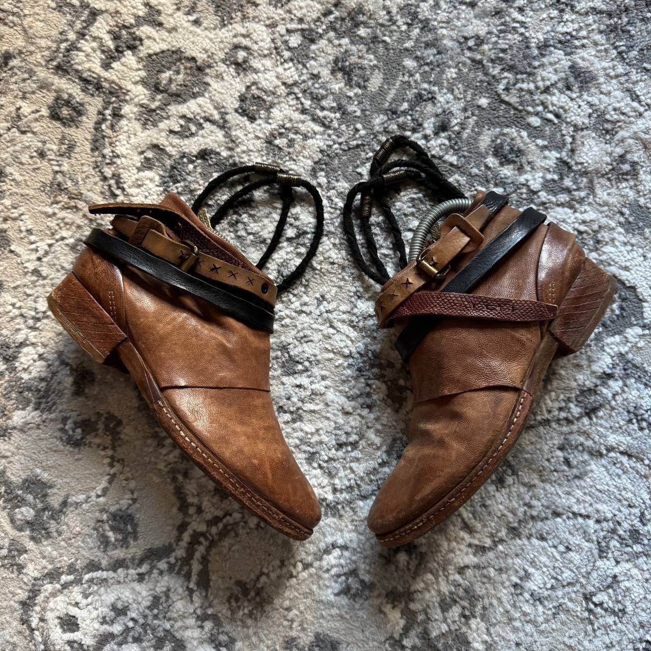 A.S.98 A.S. 98 Avantgarde Ankle Western Airstep Boho Leather Boots Size US 8 / IT 38 - 2 Thumbnail